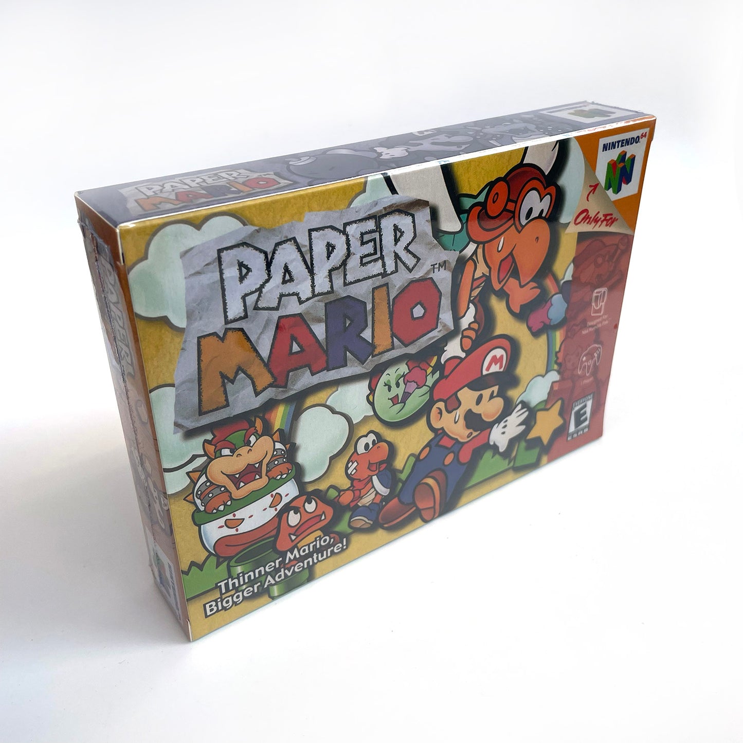 paper Mario game cartridge with tray box for N64 Nintendo 64