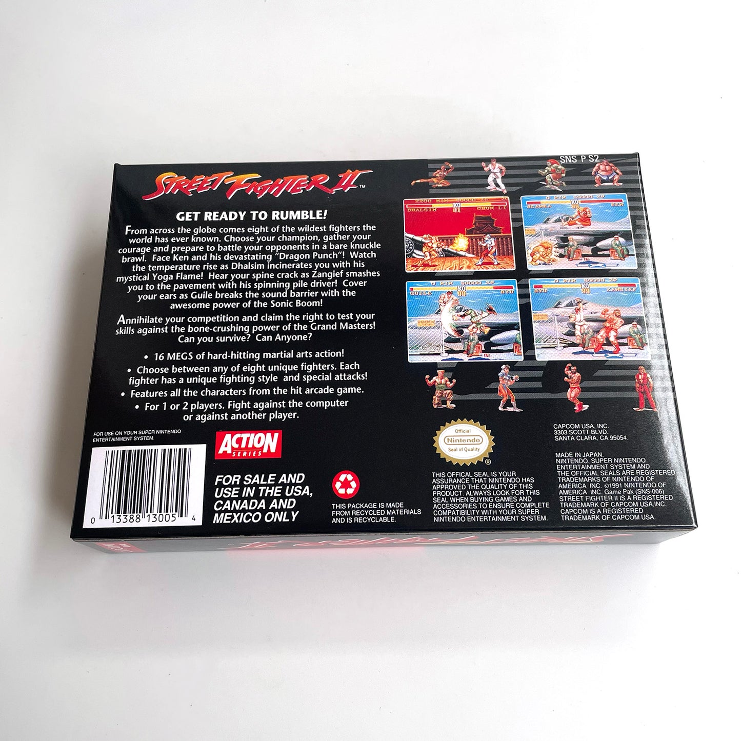 Street Fighter II The World Warrior Secret of Mana cartridge with tray box manual for SNES super nintendo entertainment system