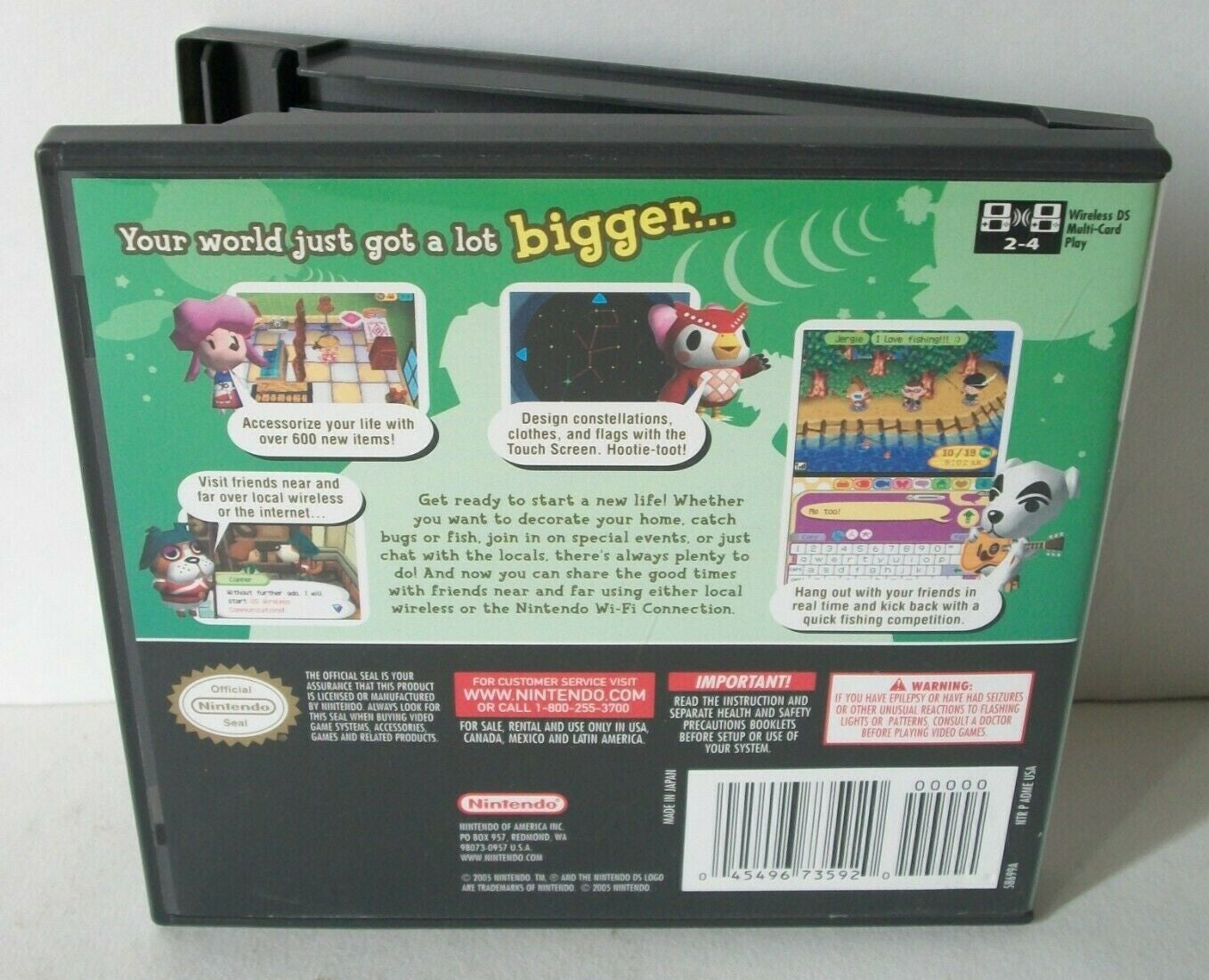 Animal Crossing: Wild World With Box Game cartridge Manual Ds for Nintendo Ds 3ds 2ds