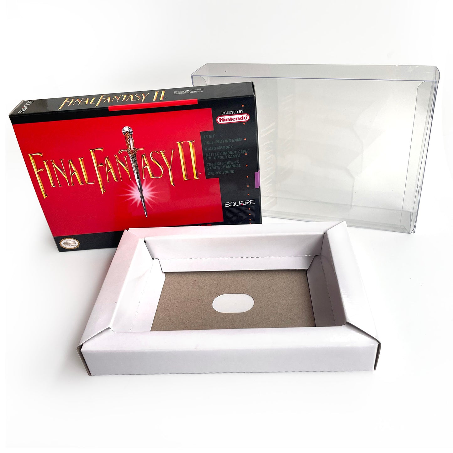 final fantasy II cartridge with tray box manual for SNES super nintendo entertainment system