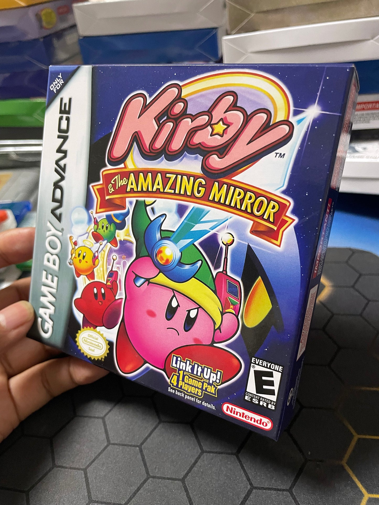 Kirby & The Amazing Mirror cartridge with tray box manual for gba game boy advance