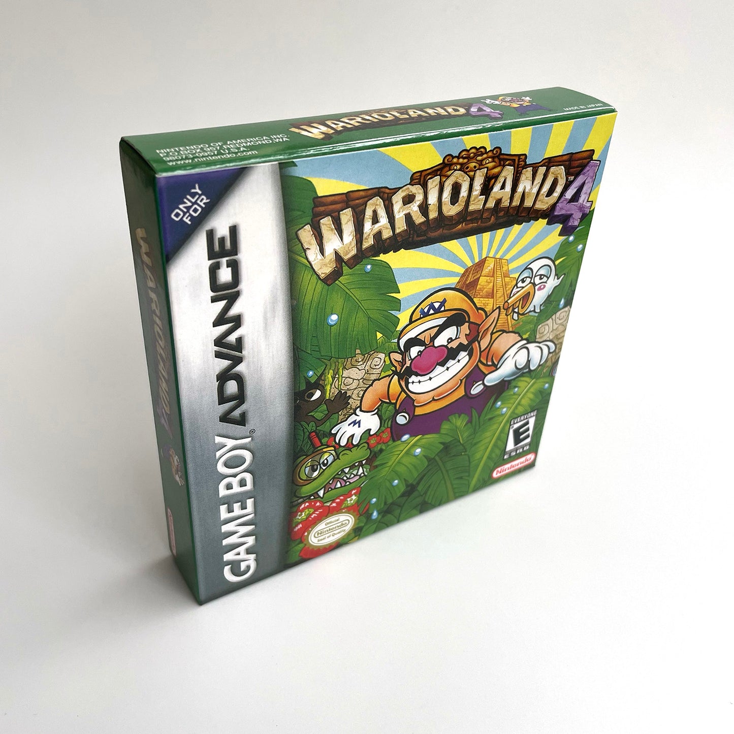 wario land 4 cartridge with tray box manual for gba game boy advance
