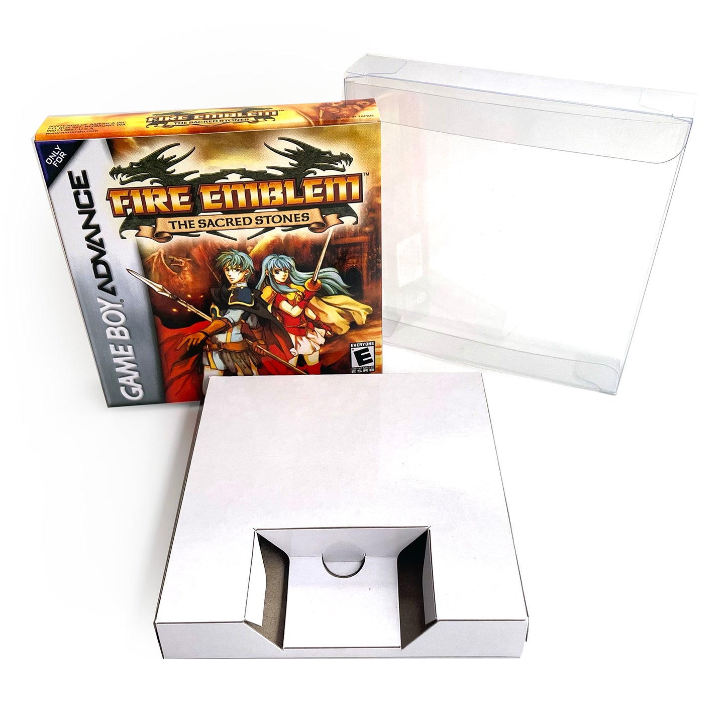 fire emblem the sacred stonse cartridge with tray box manual for gba game boy advance