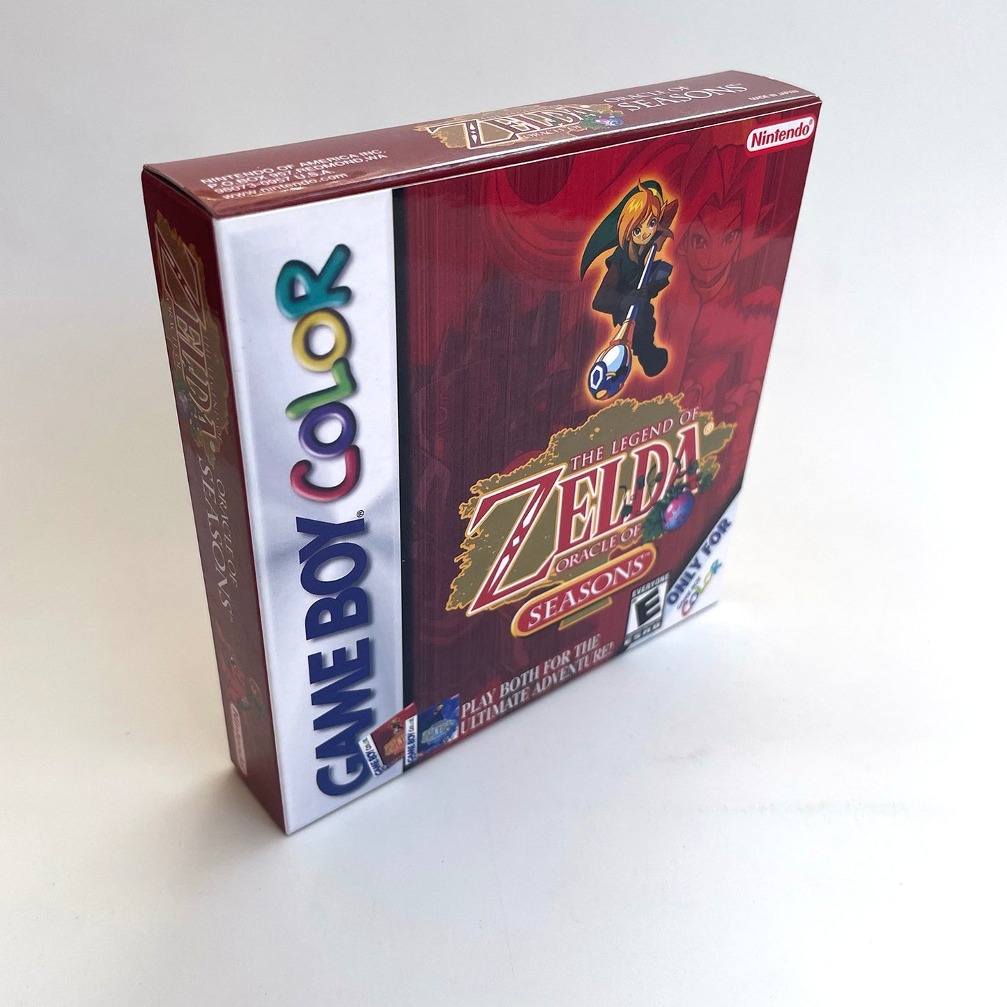 The Legend of Zelda: Oracle of Seasons cartridge with tray box for gbc game boy color