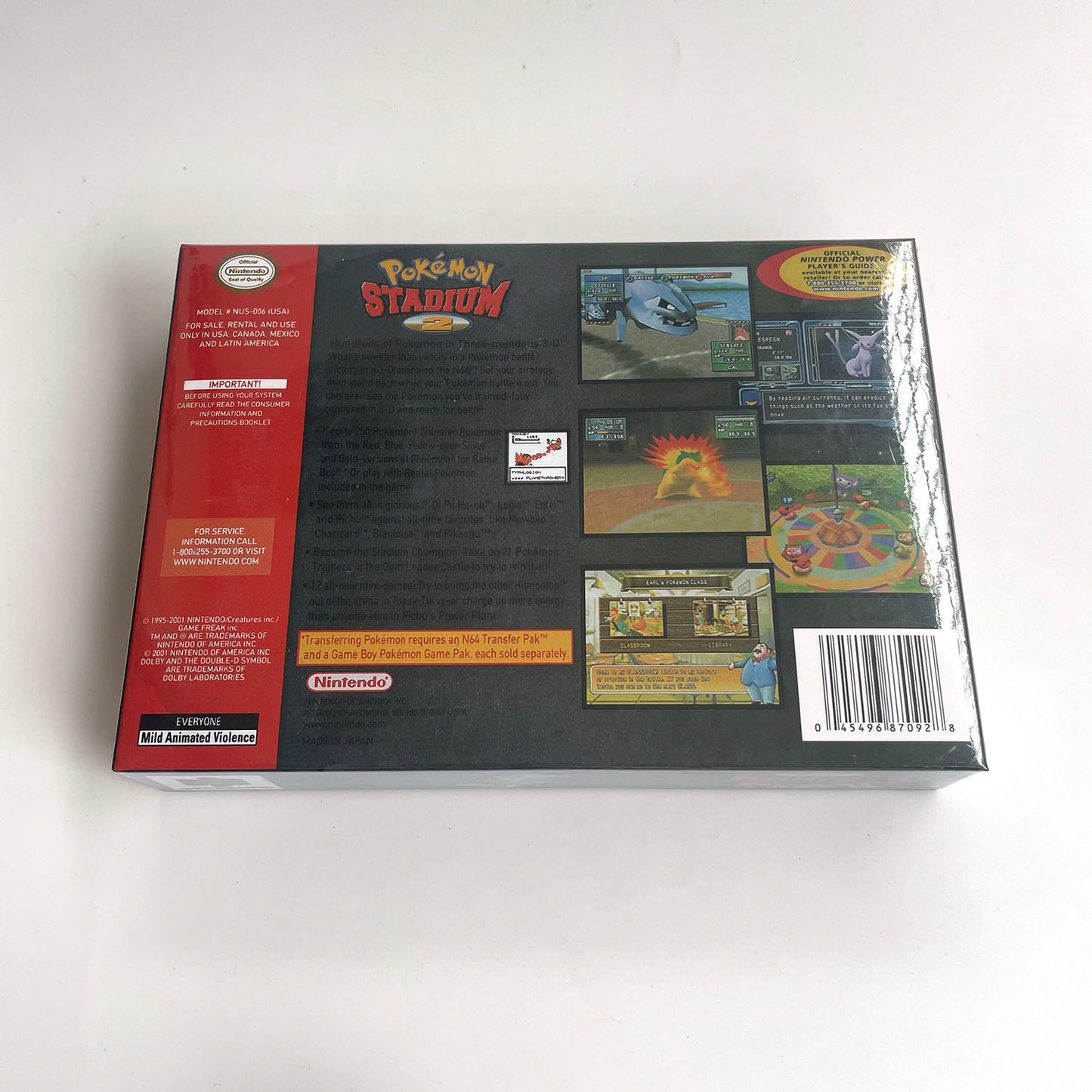 pokemon stadium 2 game cartridge with tray box for N64 Nintendo 64
