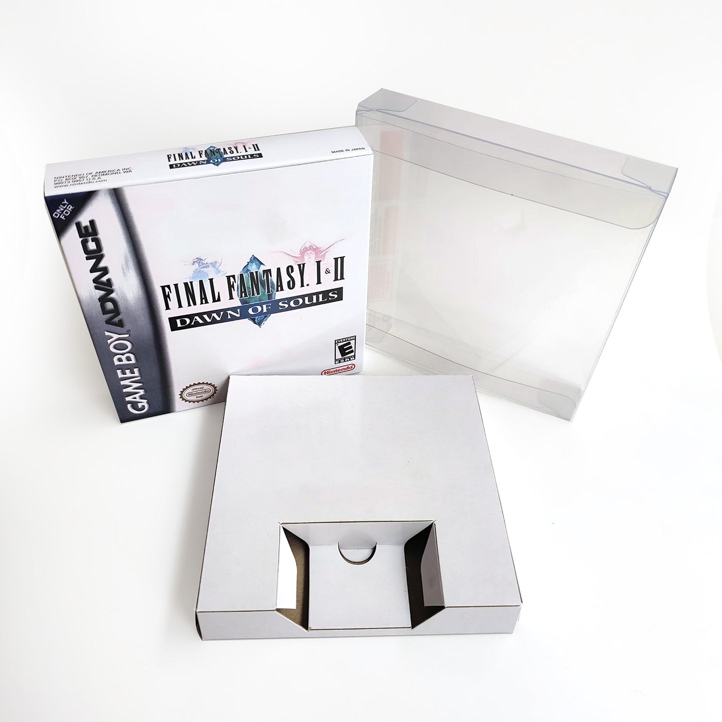 Final Fantasy I & II cartridge with tray box manual for gba game boy advance