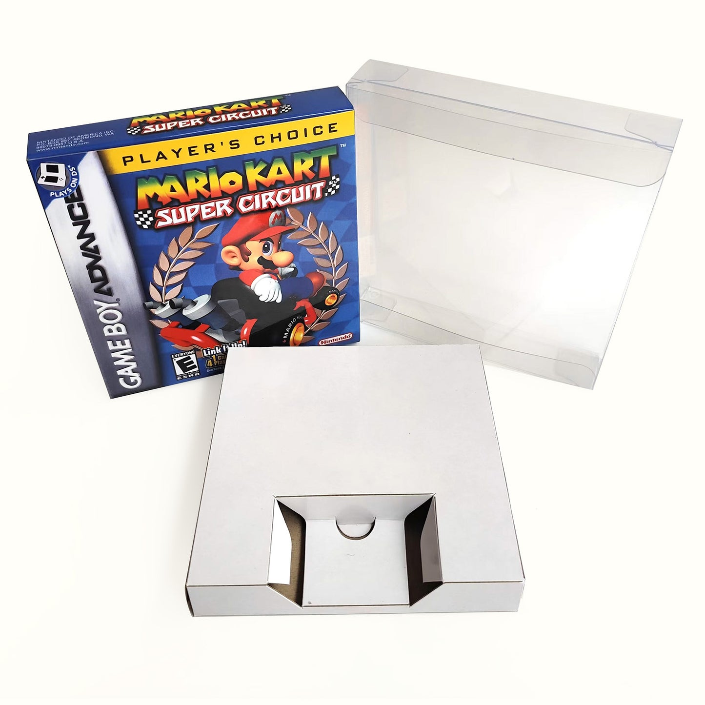 Mario Kart Super Circuit cartridge with tray box manual for gba game boy advance