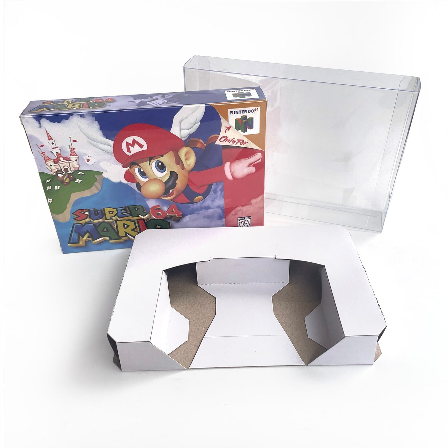 Super Mario 64 game cartridge with tray box for N64 Nintendo 64