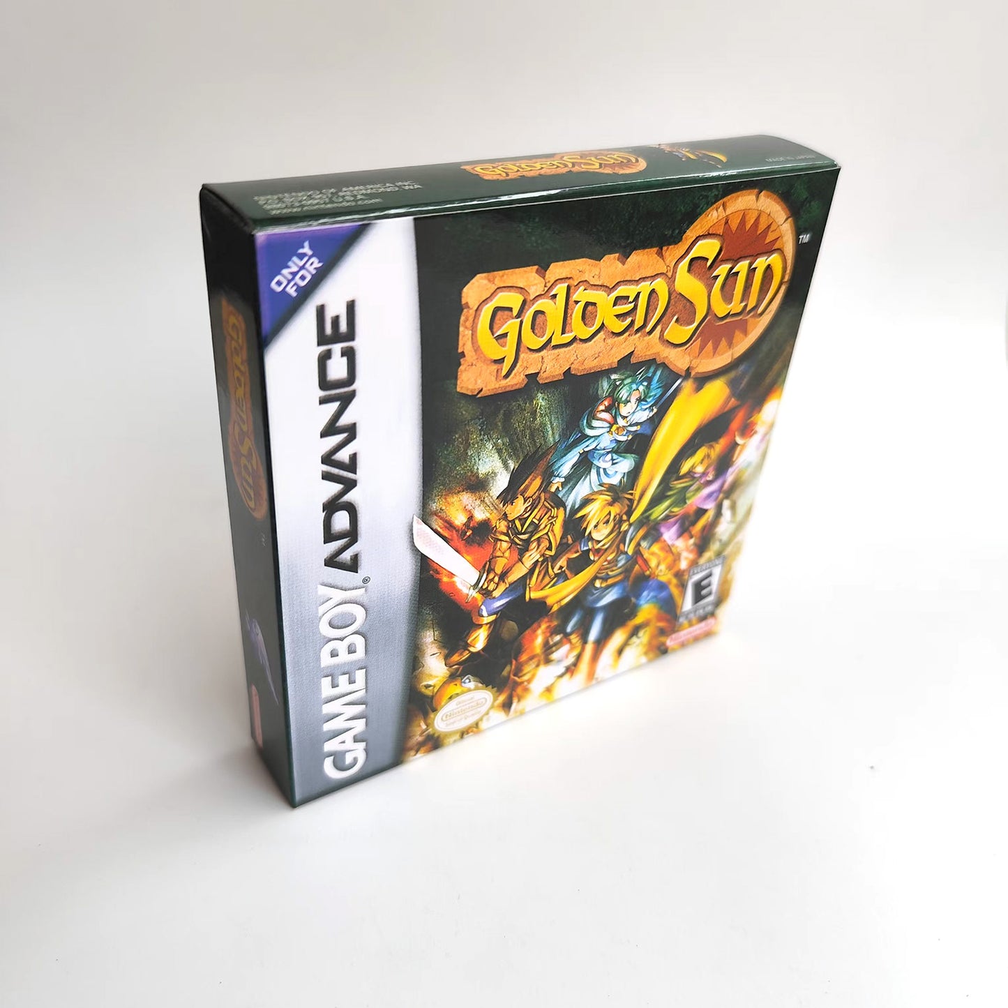 Golden sun cartridge with tray box manual for gba game boy advance
