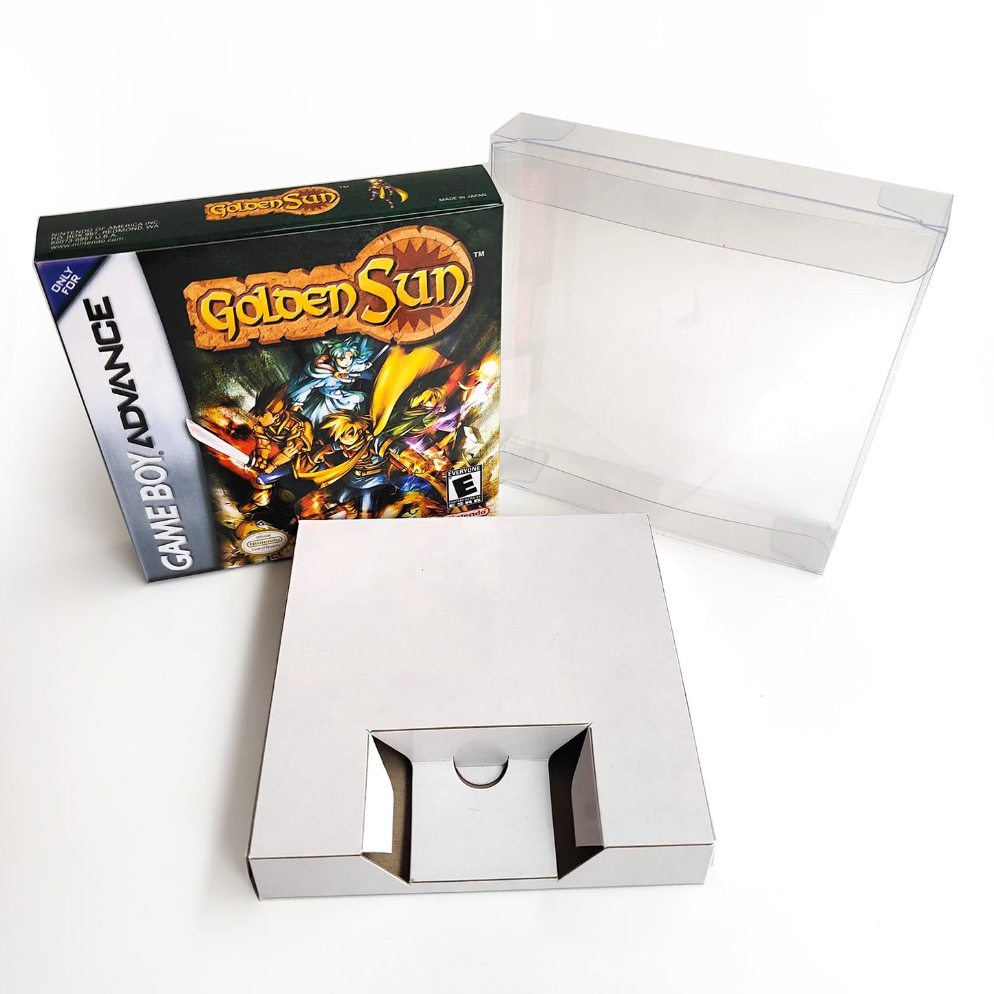 Golden sun cartridge with tray box manual for gba game boy advance