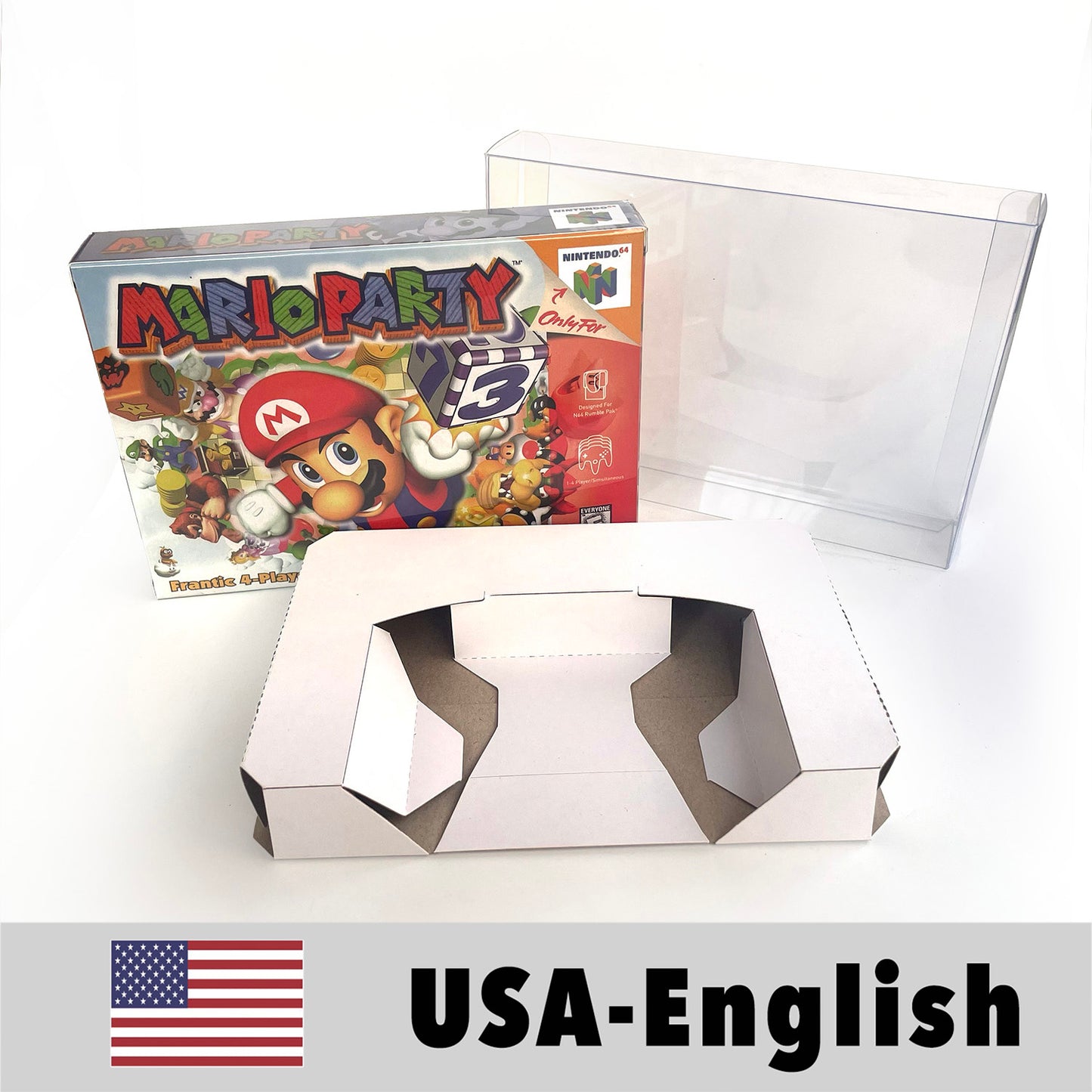 EUR PLA version English Mario party 1 game cartridge with tray box for N64 Nintendo 64