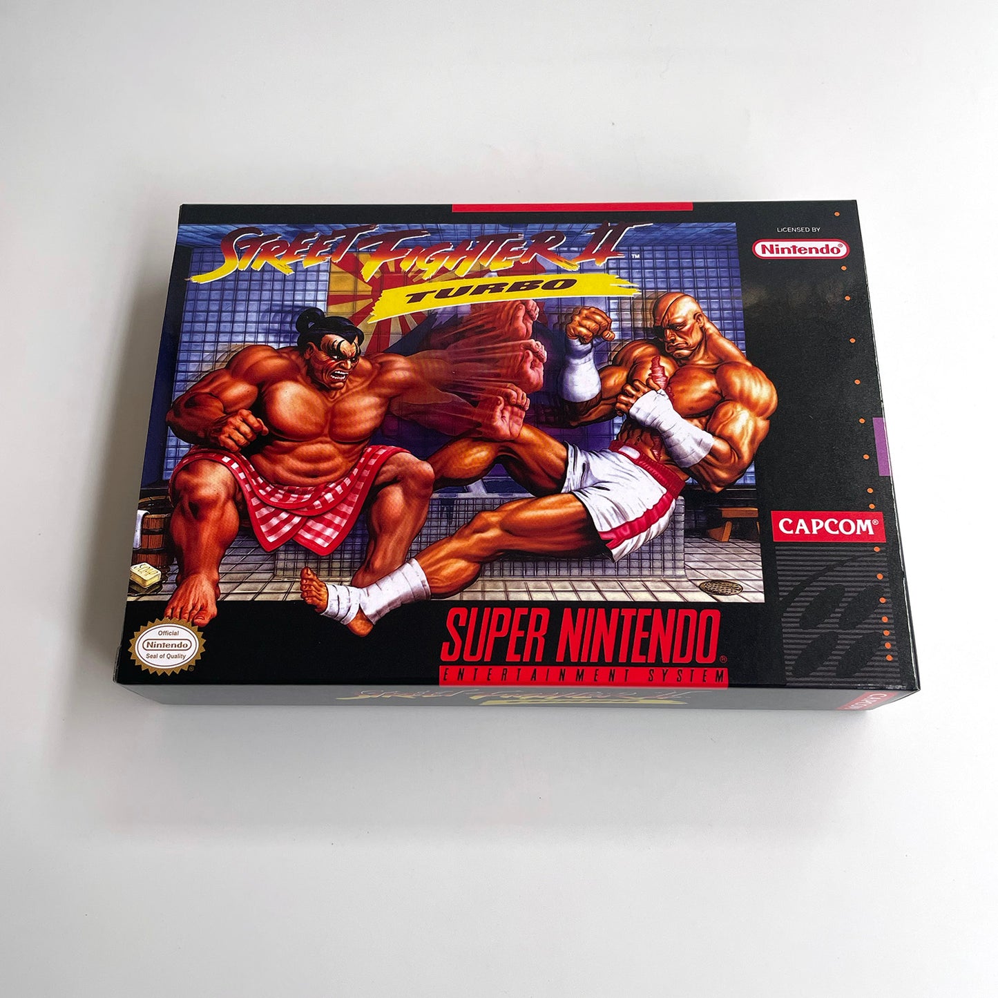 Street Fighter II Turbo cartridge with tray box manual for SNES super nintendo entertainment system