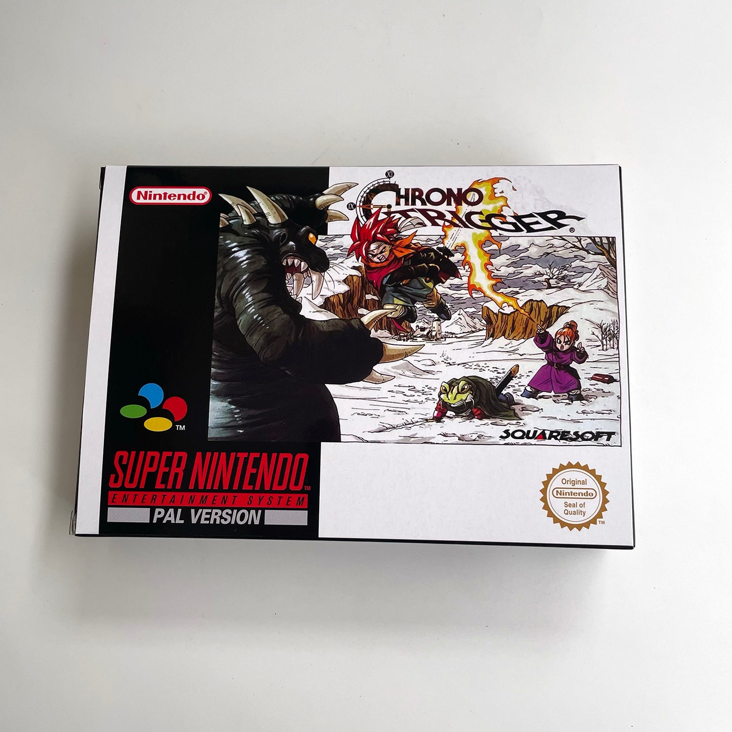 chrono trigger EUR cartridge with tray box manual for SNES super nintendo entertainment system