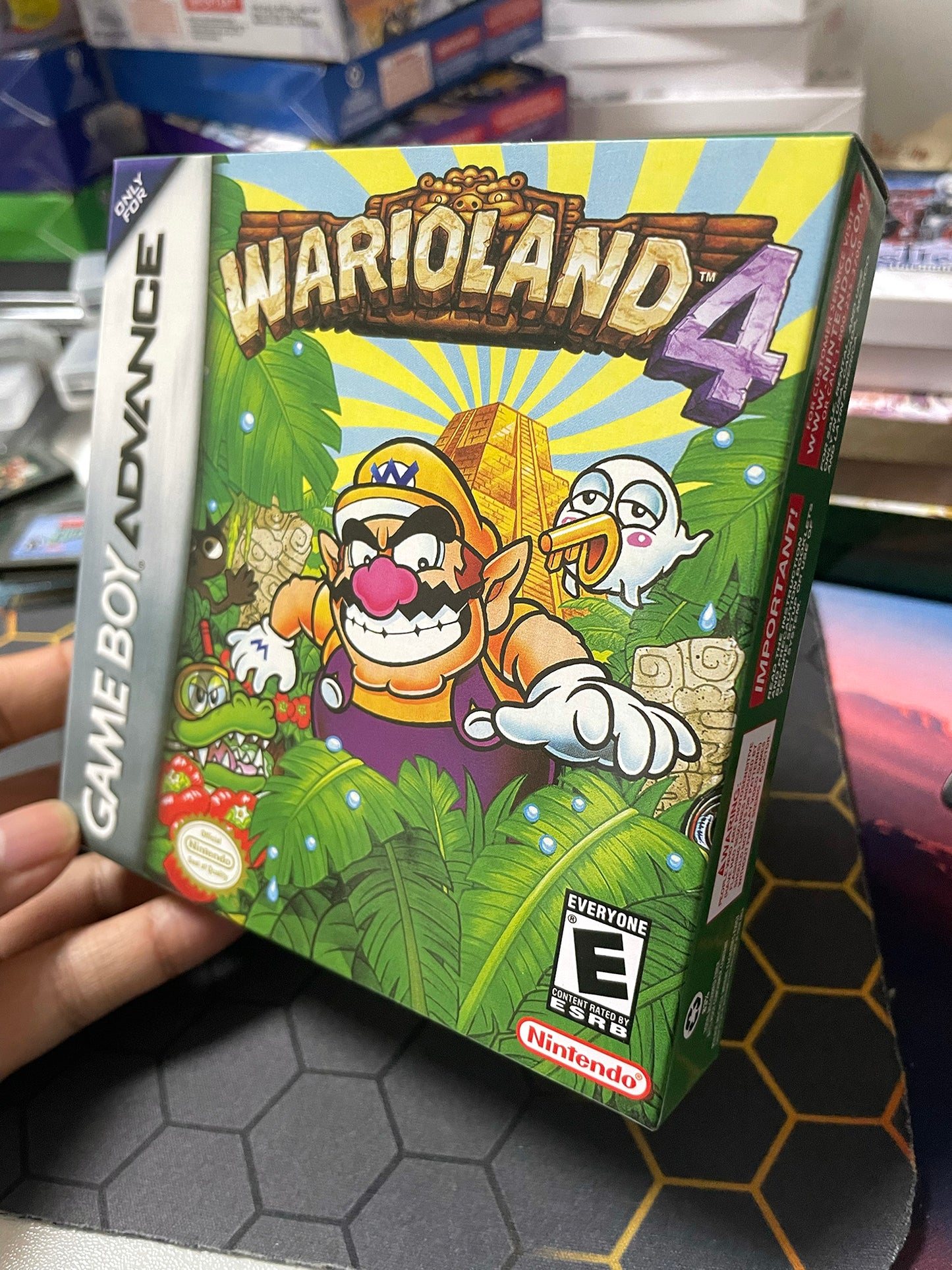 wario land 4 cartridge with tray box manual for gba game boy advance
