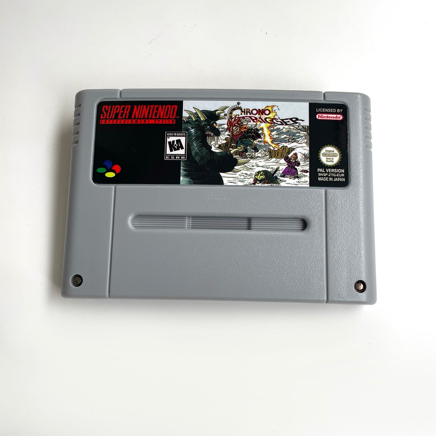 chrono trigger EUR cartridge with tray box manual for SNES super nintendo entertainment system
