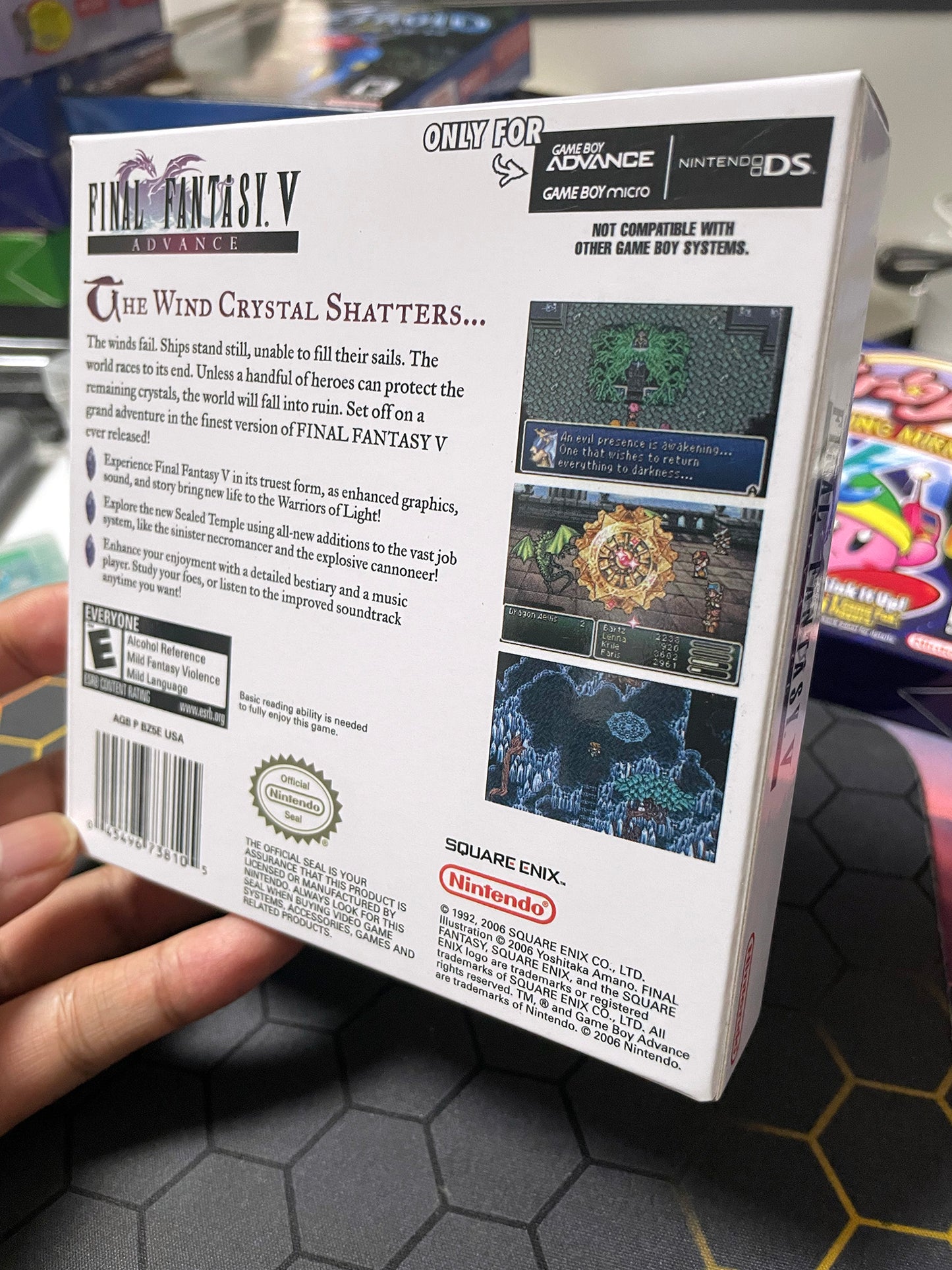 Final Fantasy V cartridge with tray box manual for gba game boy advance
