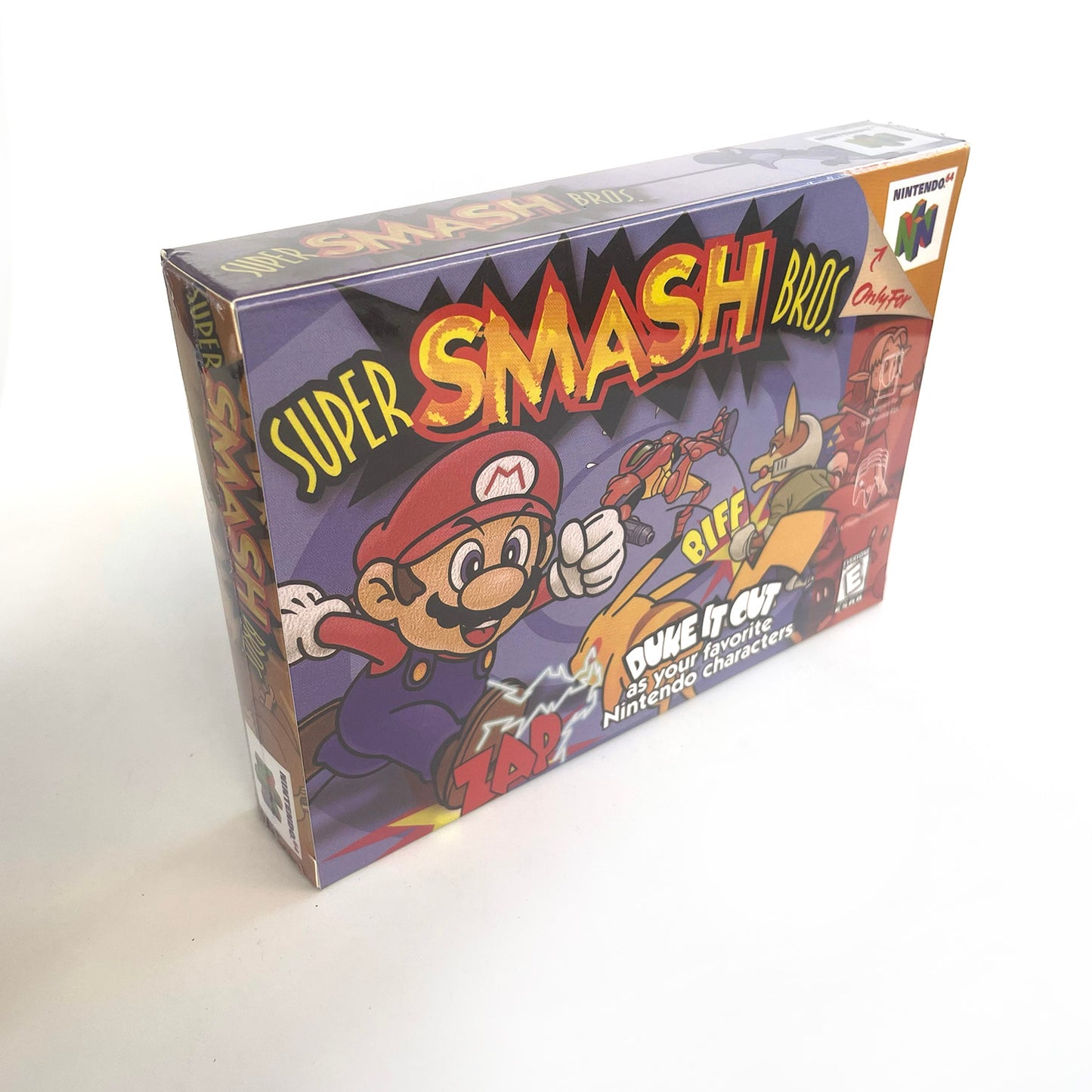 super Smash bros game cartridge with tray box for N64 Nintendo 64