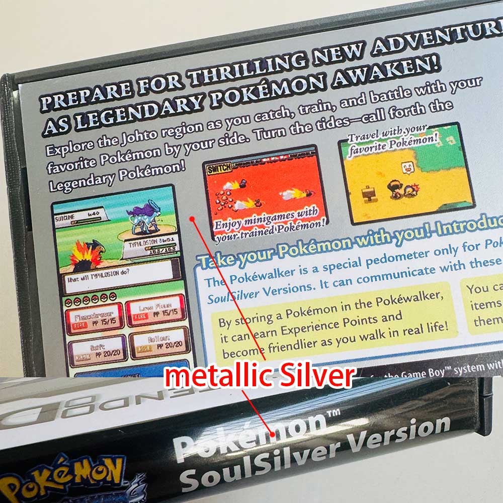 Pokemon sealed Soulsilver With Box Game cartridge Manual Ds Games for Nintendo Ds 3ds 2ds