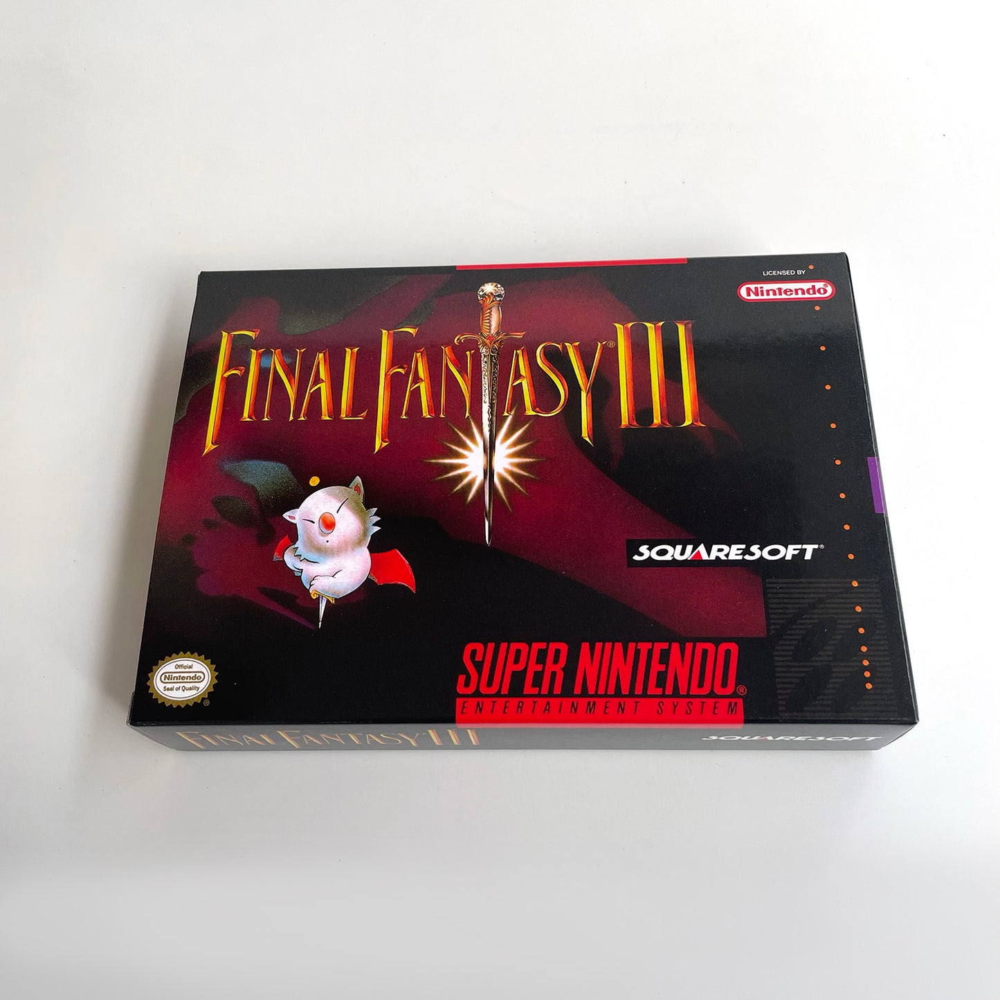Final Fantasy III cartridge with tray box manual for SNES super nintendo entertainment system
