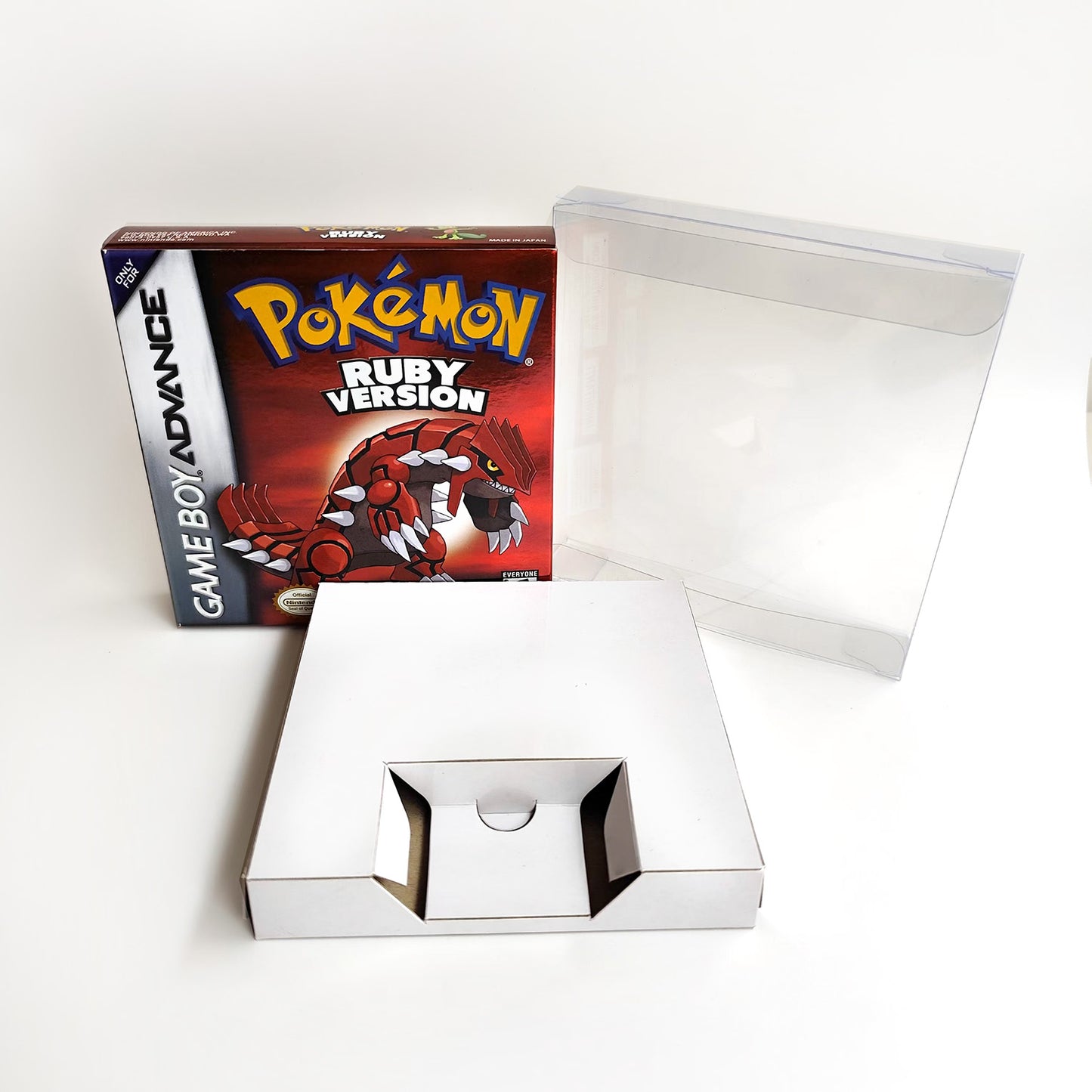 pokemon ruby version cartridge with tray box manual for gba game boy advance