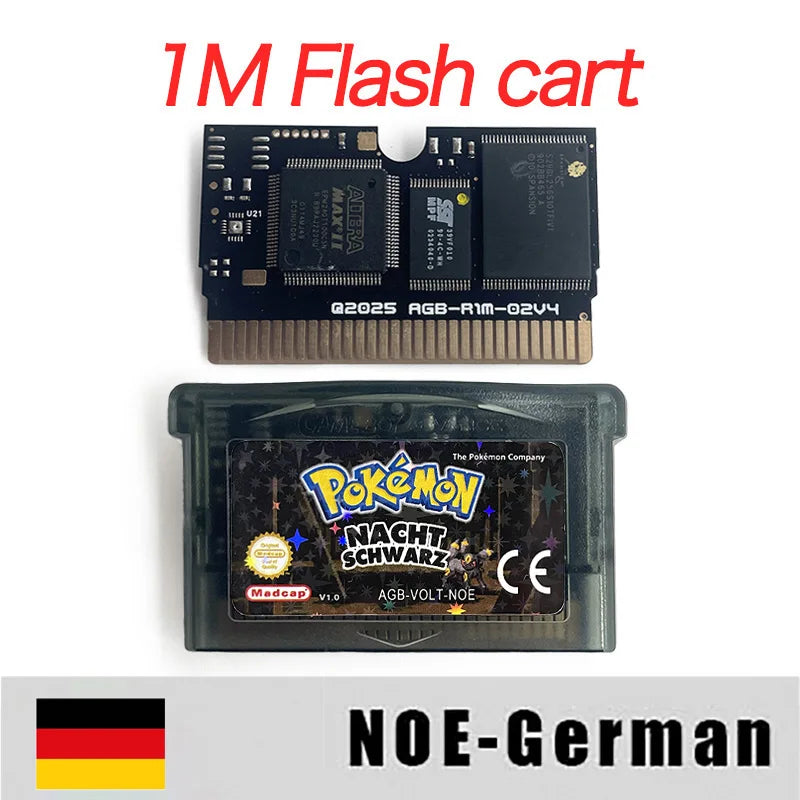 NOE German RTC cart 1M Flash Pokemon coltan violett zoisit sovereign of the skies nacht schwarz GBA GameCartridge Rom Hack