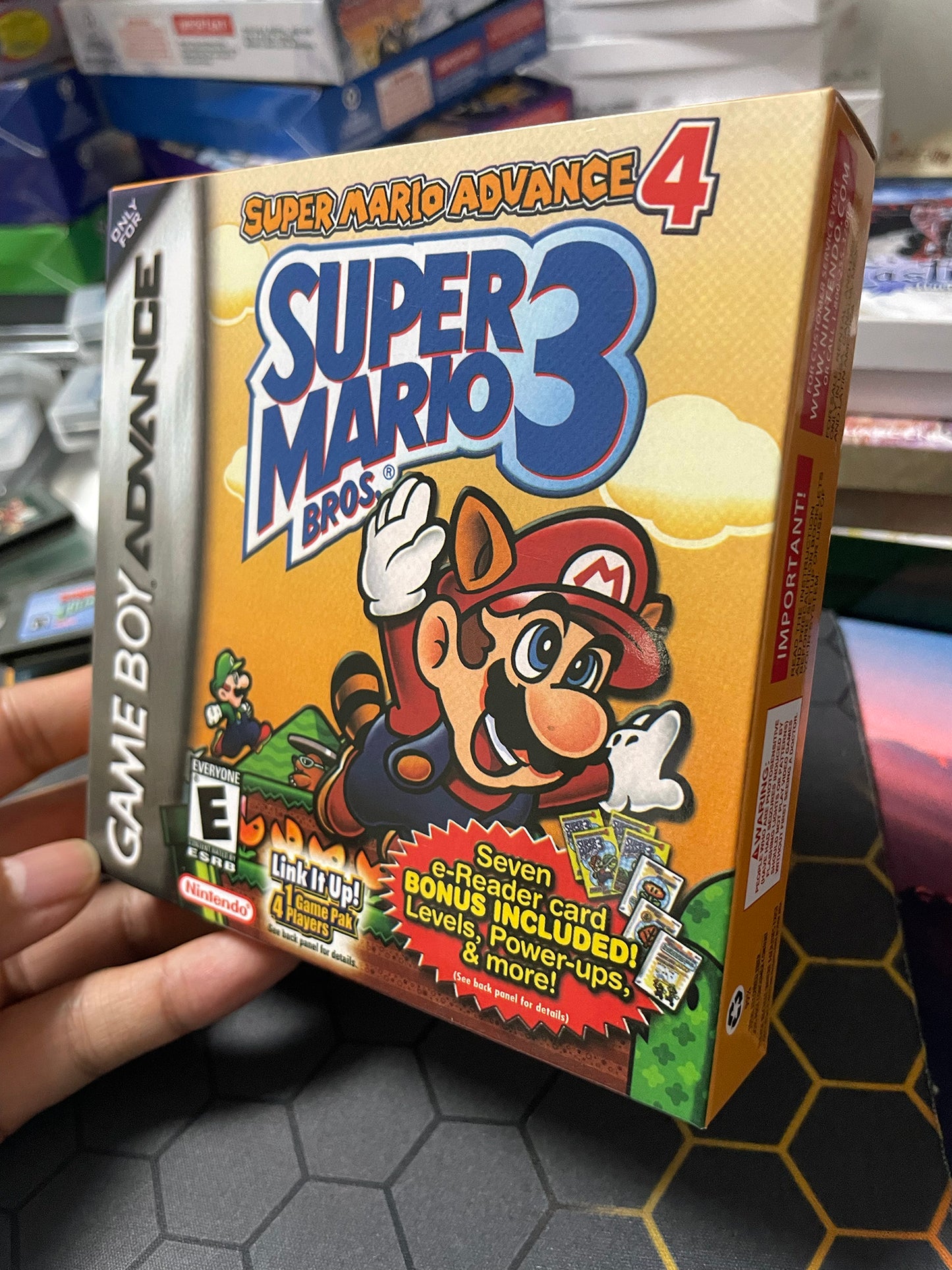 super mario acvance 4 cartridge with tray box for gba game boy advance