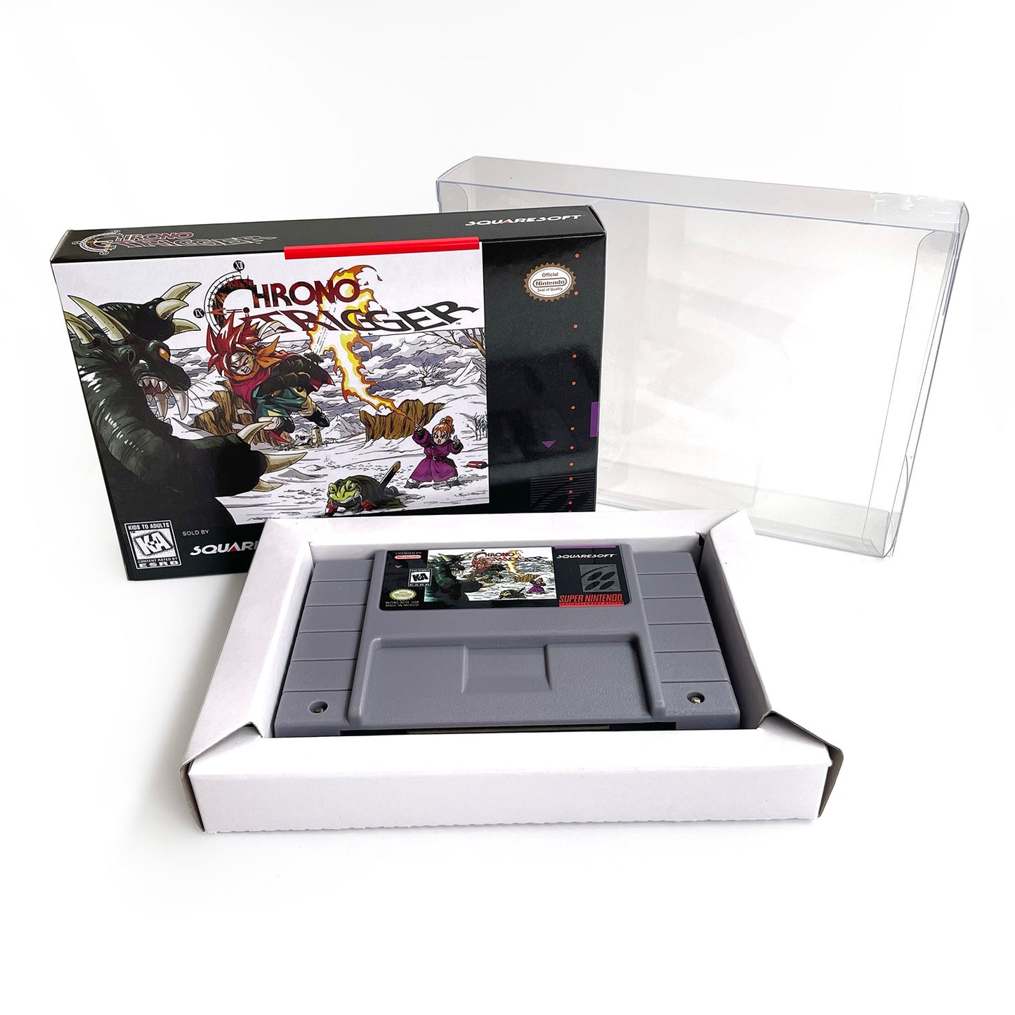 chrono trigger USA cartridge with tray box manual for SNES super nintendo entertainment system