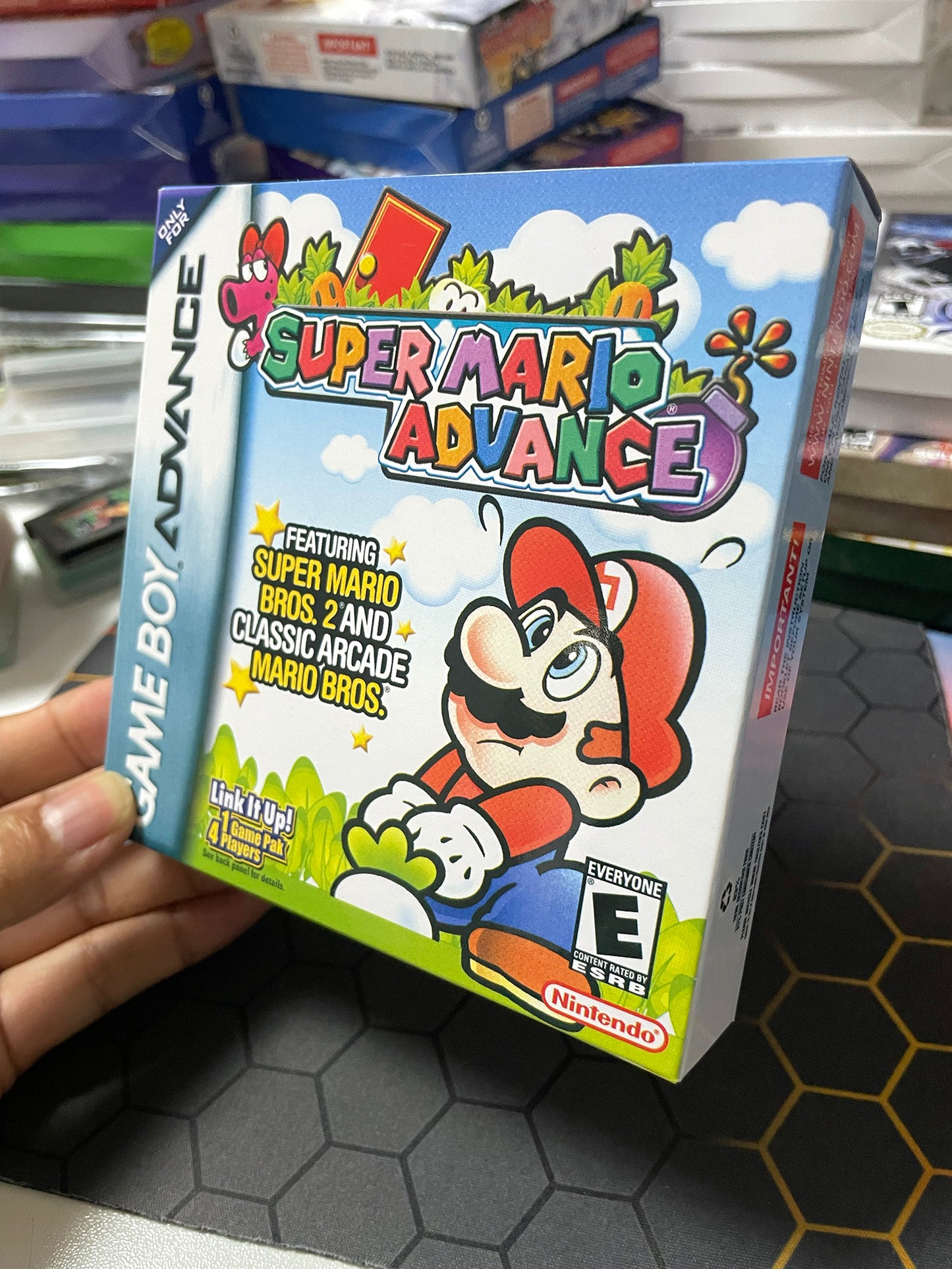 super mario acvance 1 cartridge with tray box for gba game boy advance