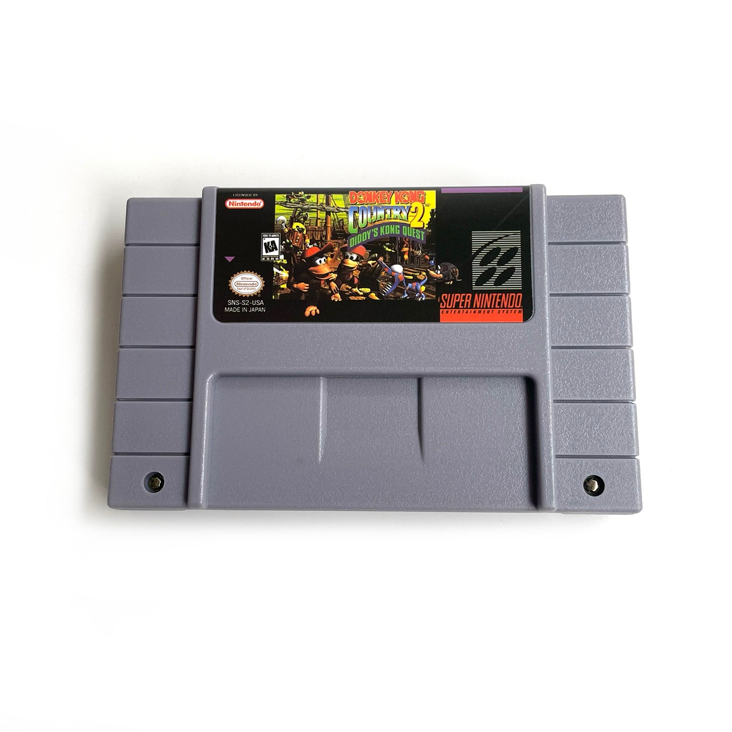 donkey kong country 2 USA cartridge with tray box manual for SNES super nintendo entertainment system