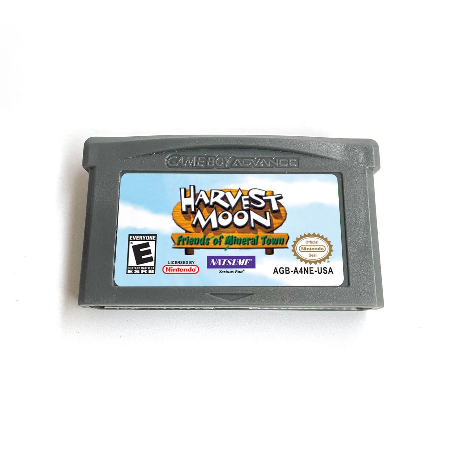Harvest Moon Friends of Mineral Town cartridge with tray box manual for gba game boy advance