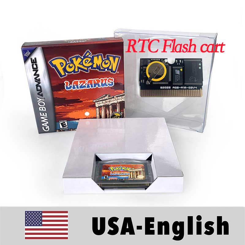 Pokemon lazarus v 2.0 ( RTC Flash cart ) Cartridge for GBA