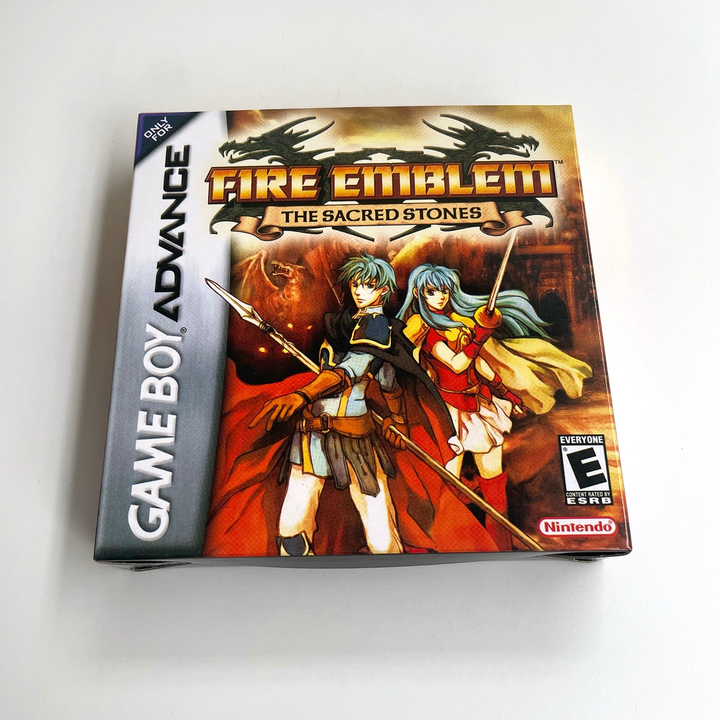 fire emblem the sacred stonse cartridge with tray box manual for gba game boy advance