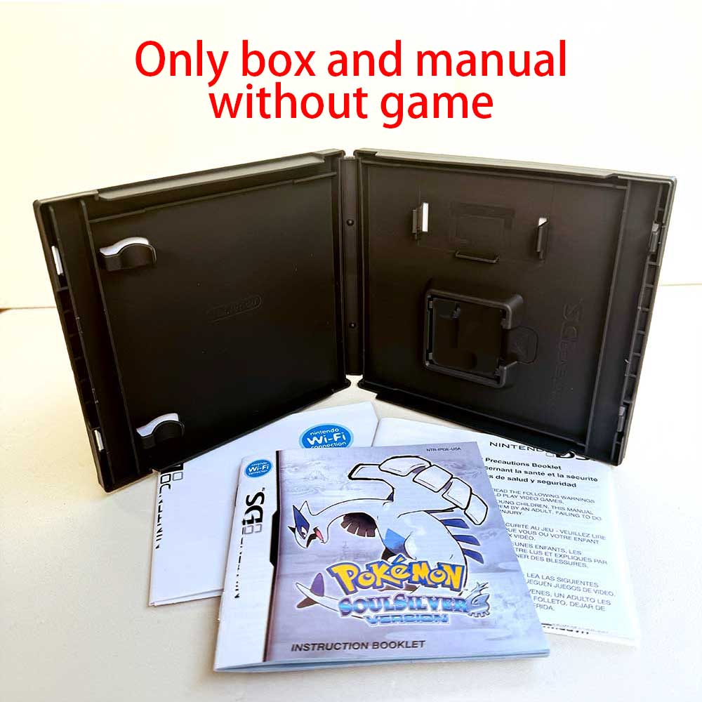 Pokemon sealed Soulsilver With Box Game cartridge Manual Ds Games for Nintendo Ds 3ds 2ds