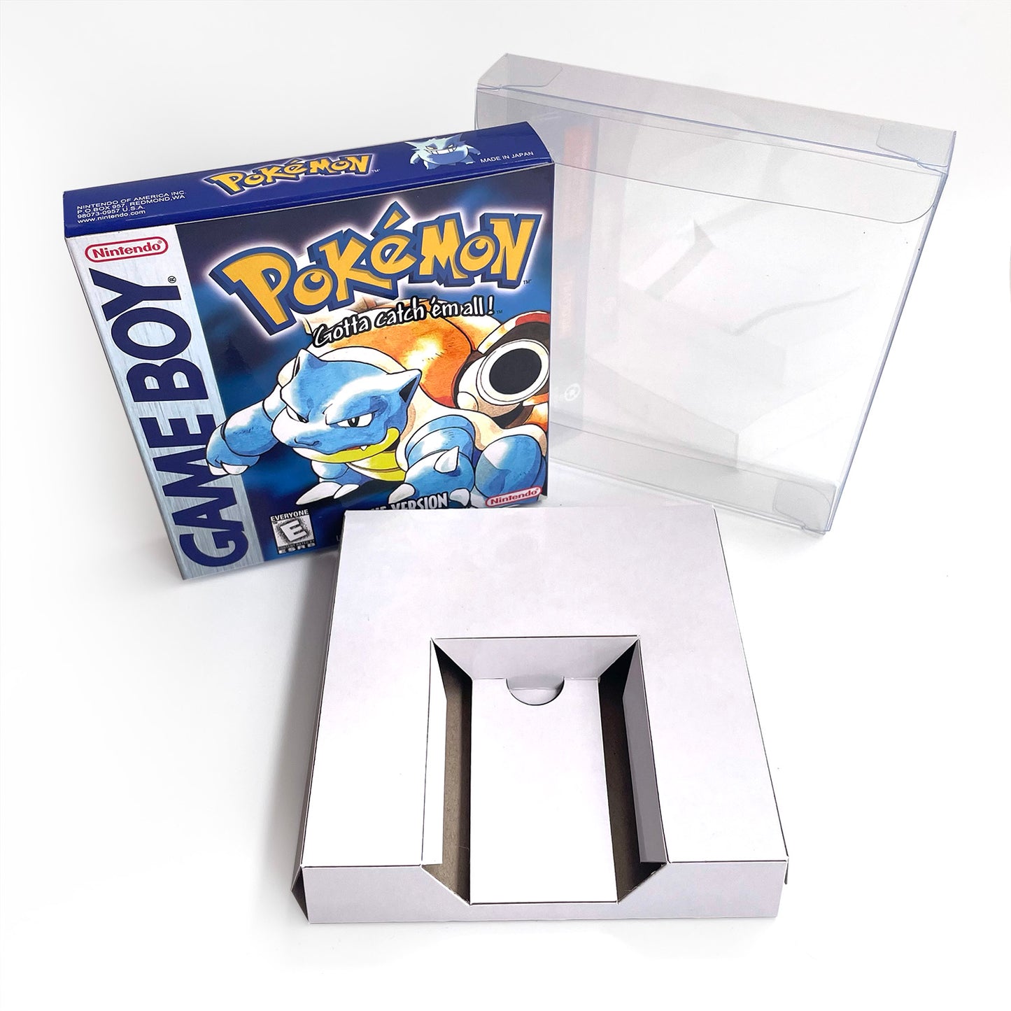pokemon blue version Battery save IC save Manual cartridge with tray box for gbc game boy color