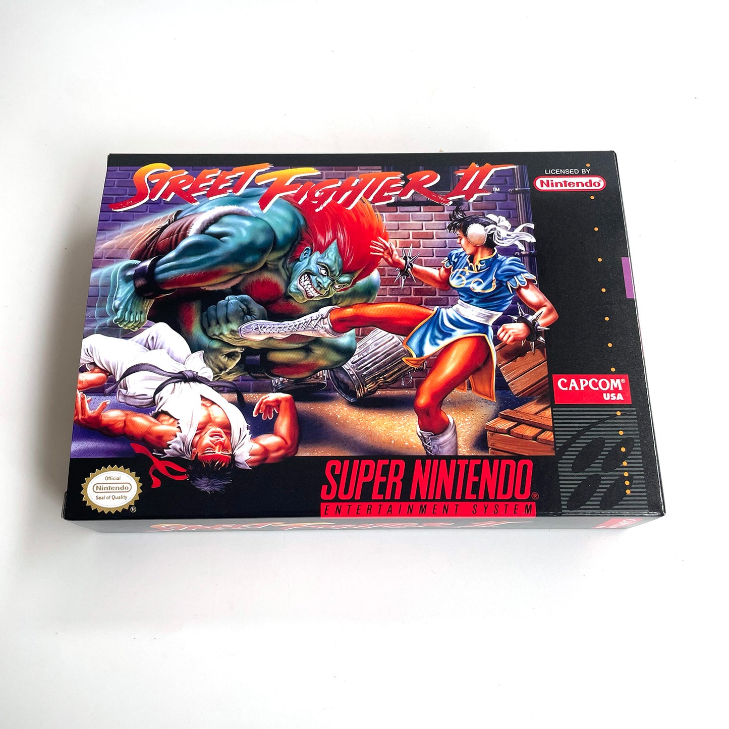 Street Fighter II The World Warrior Secret of Mana cartridge with tray box manual for SNES super nintendo entertainment system