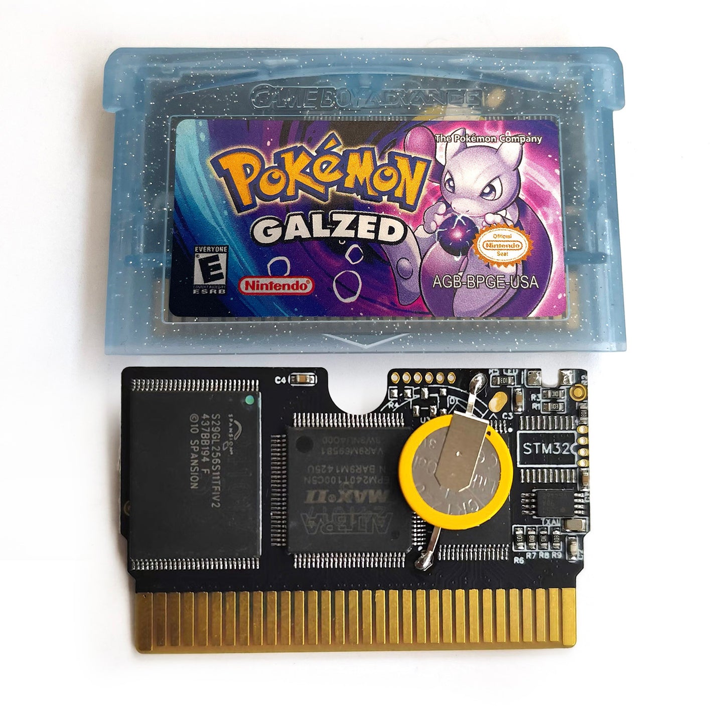 pokemon galzed RTC Flash cart game cartridge with tray box for gba game boy advance