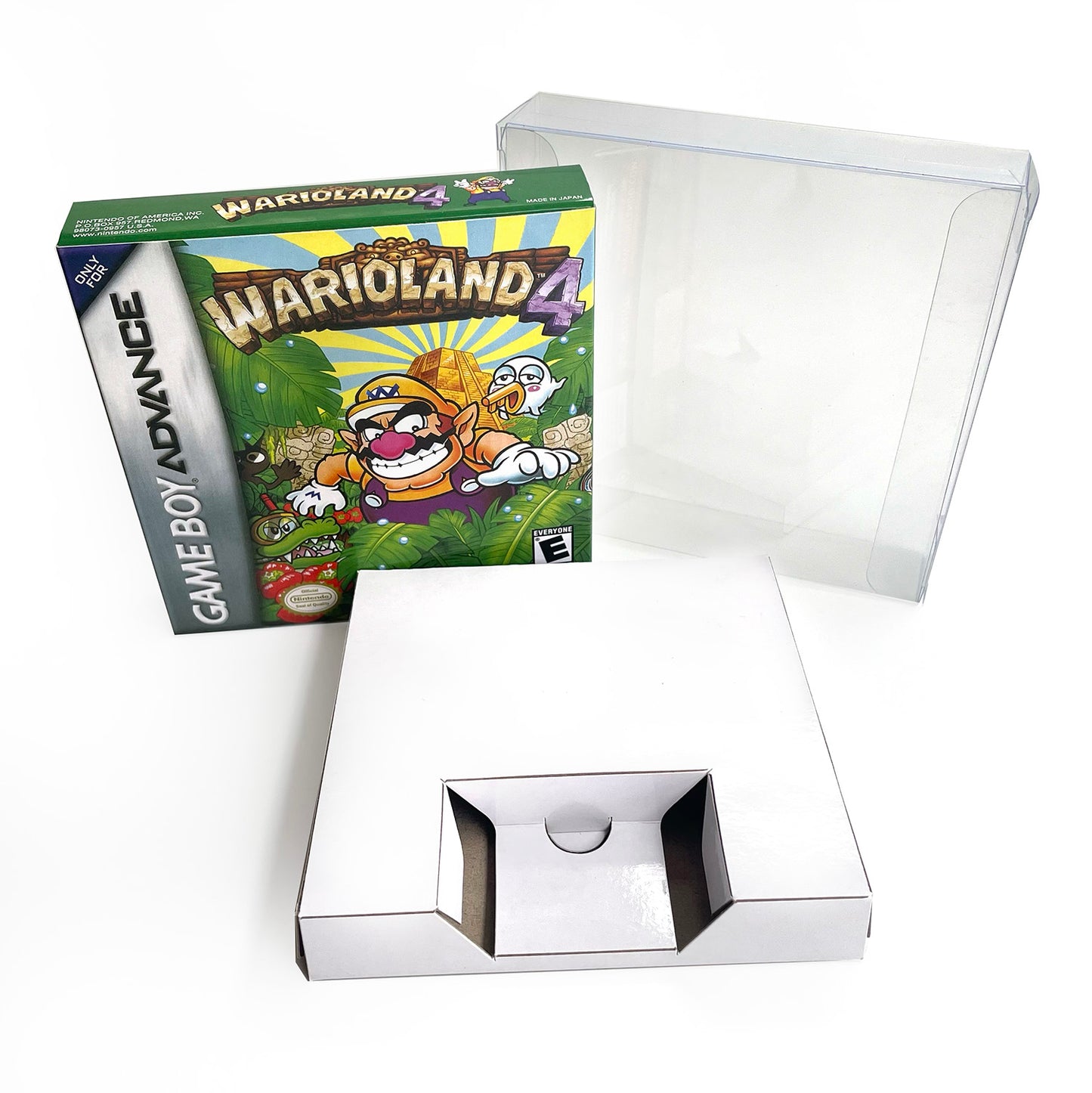 wario land 4 cartridge with tray box manual for gba game boy advance