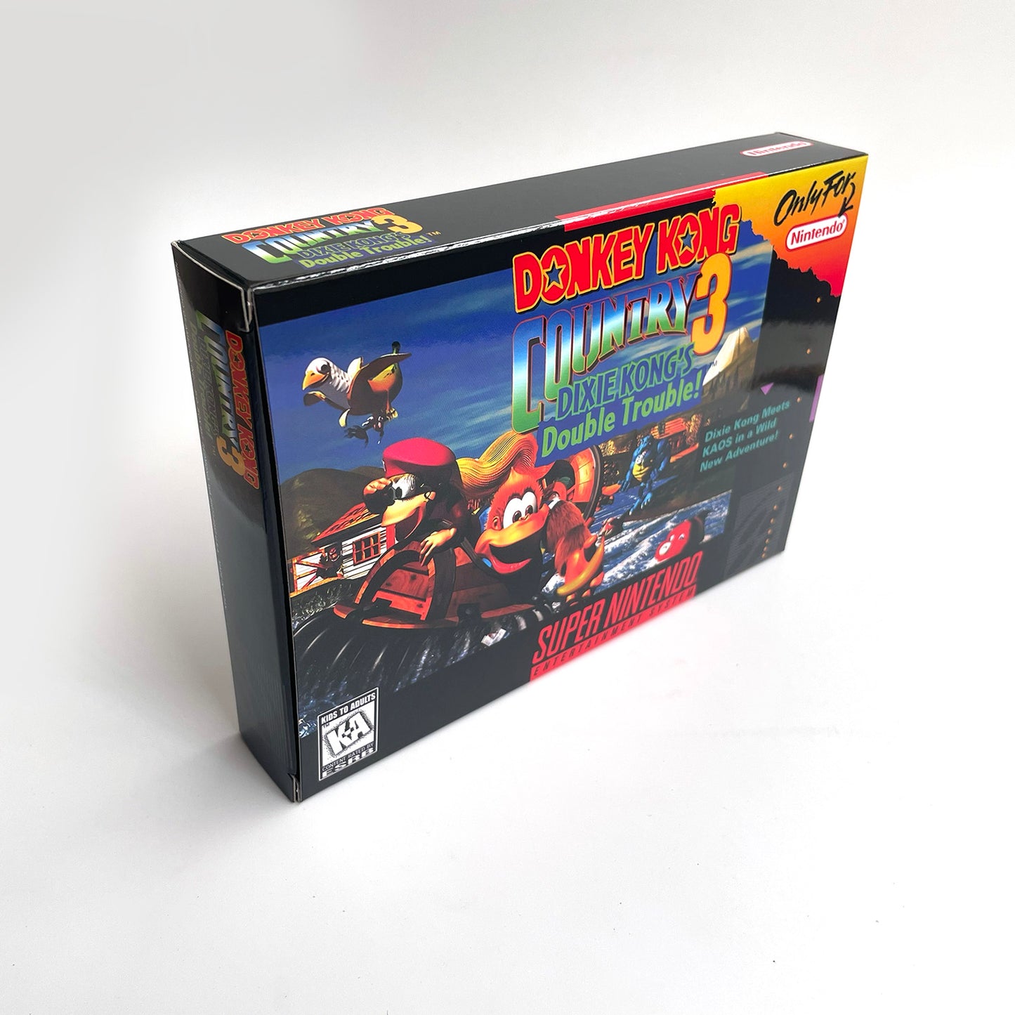 donkey kong country 3 USA cartridge with tray box manual for SNES super nintendo entertainment system