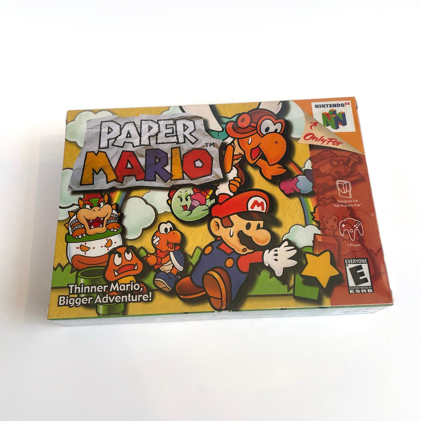paper Mario game cartridge with tray box for N64 Nintendo 64