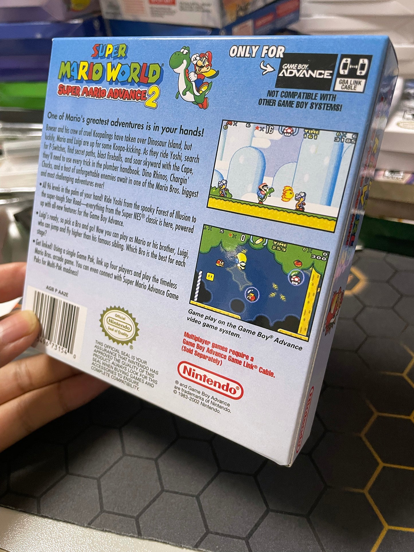 super mario acvance 2 cartridge with tray box for gba game boy advance