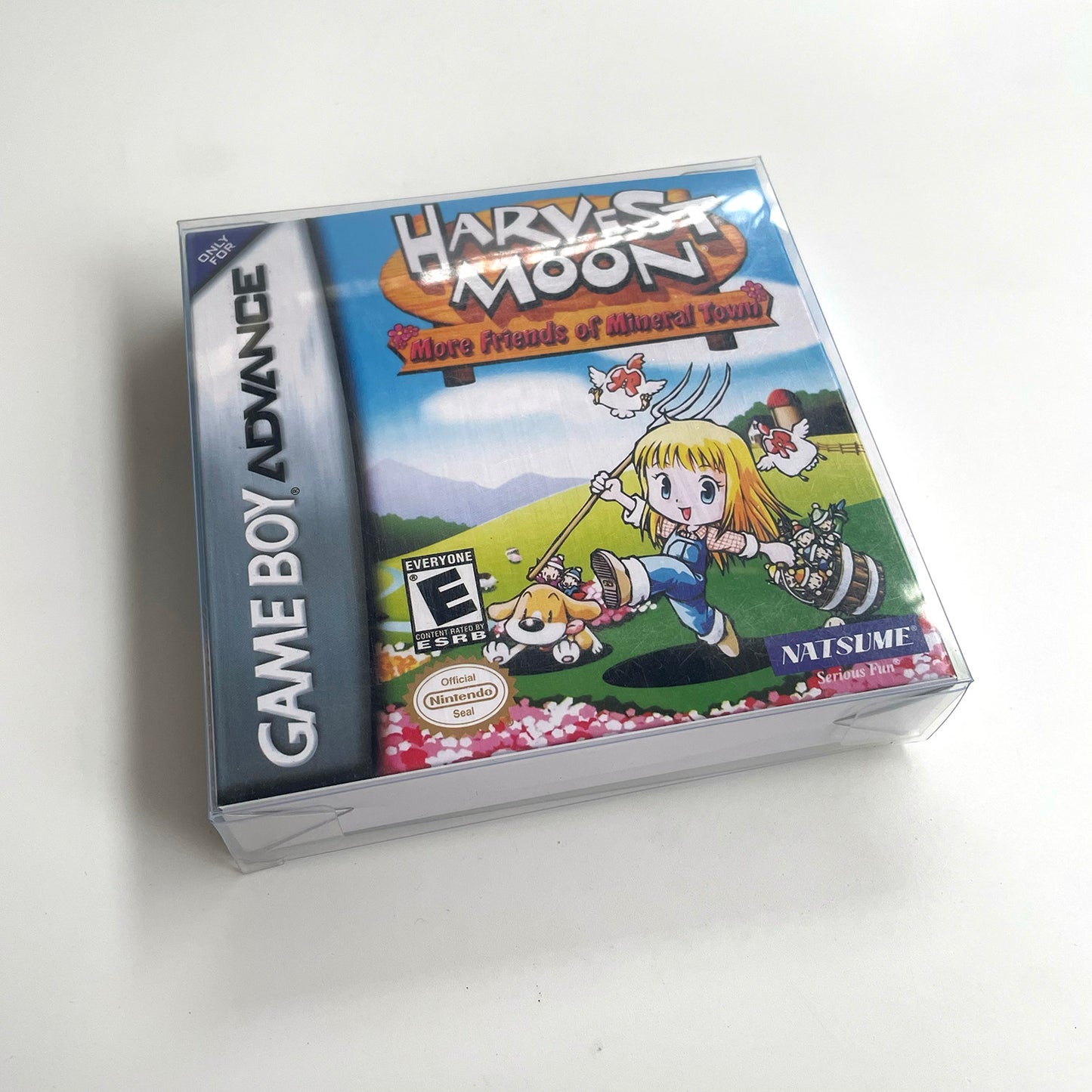 Harvest Moon More Friends of Mineral Town cartridge with tray box manual for gba game boy advance
