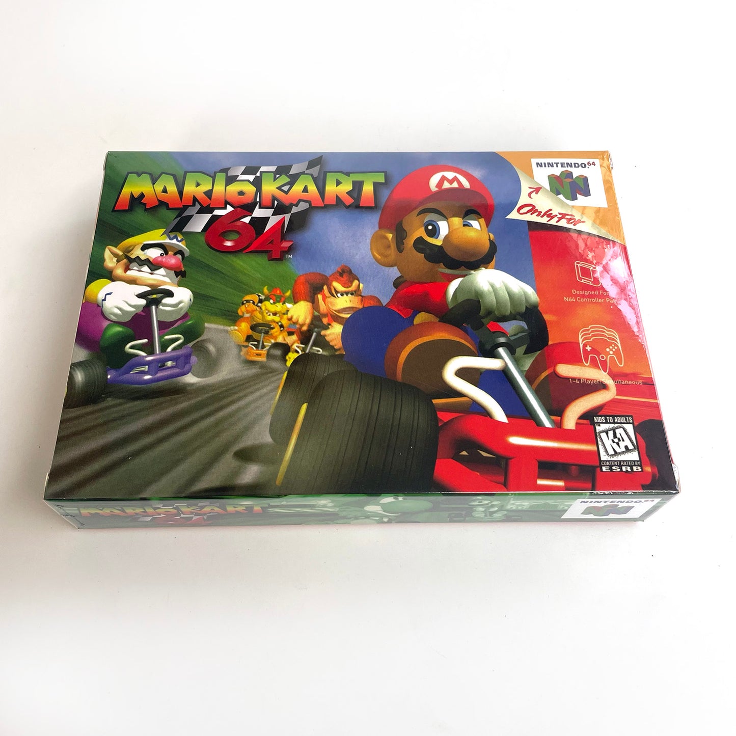 Mario kart game cartridge with tray box for N64 Nintendo 64