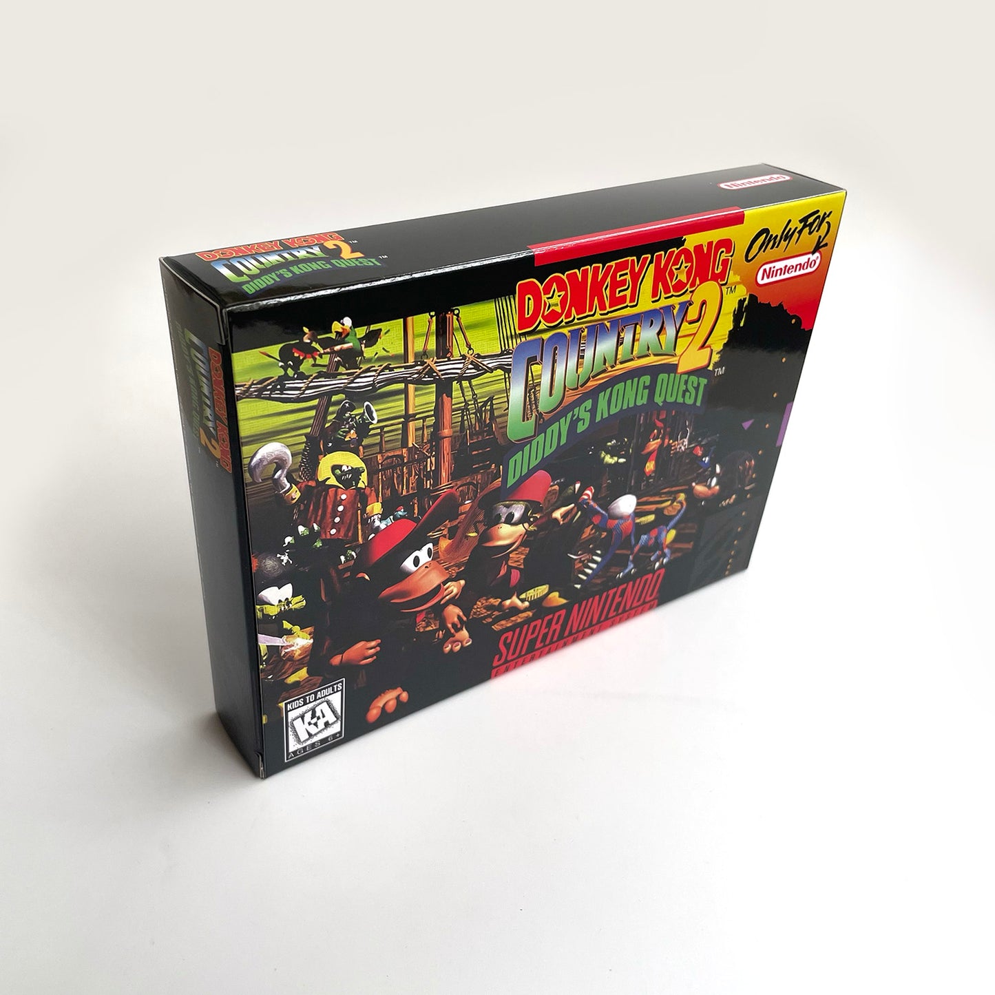 donkey kong country 2 USA cartridge with tray box manual for SNES super nintendo entertainment system