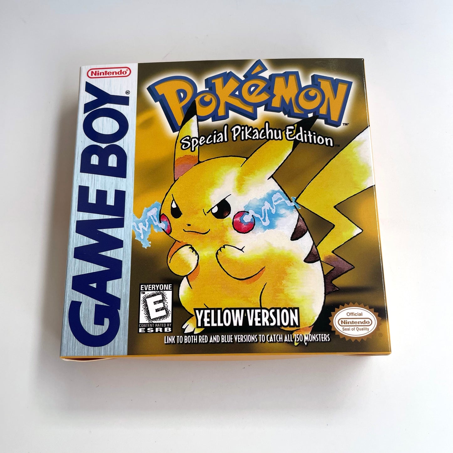 pokemon yellow version Battery save IC save Manual cartridge with tray box for gbc game boy color