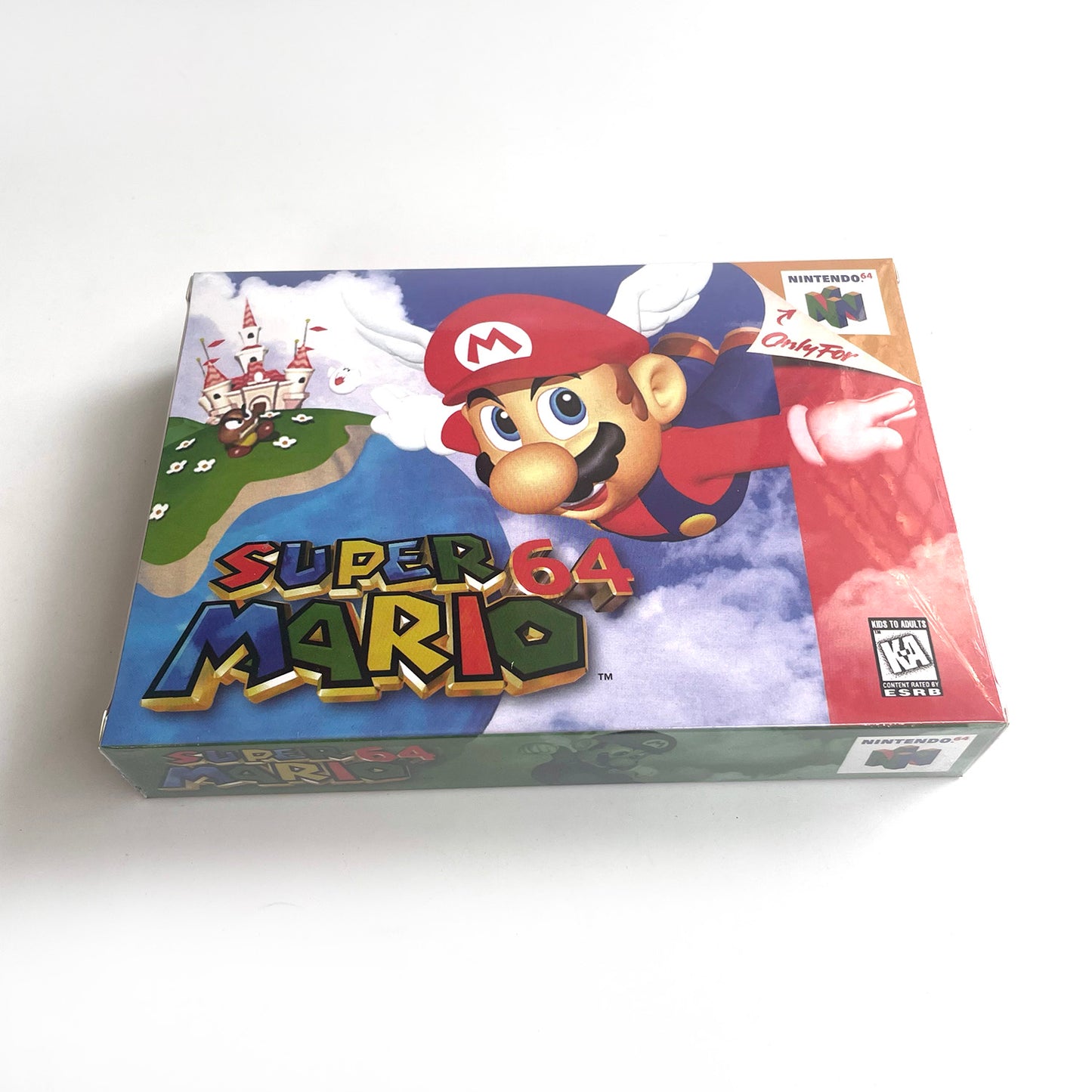 Super Mario 64 game cartridge with tray box for N64 Nintendo 64