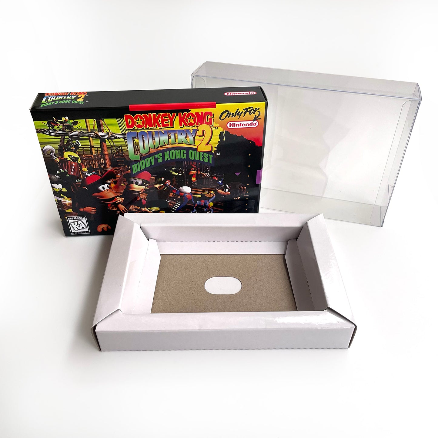 donkey kong country 2 USA cartridge with tray box manual for SNES super nintendo entertainment system