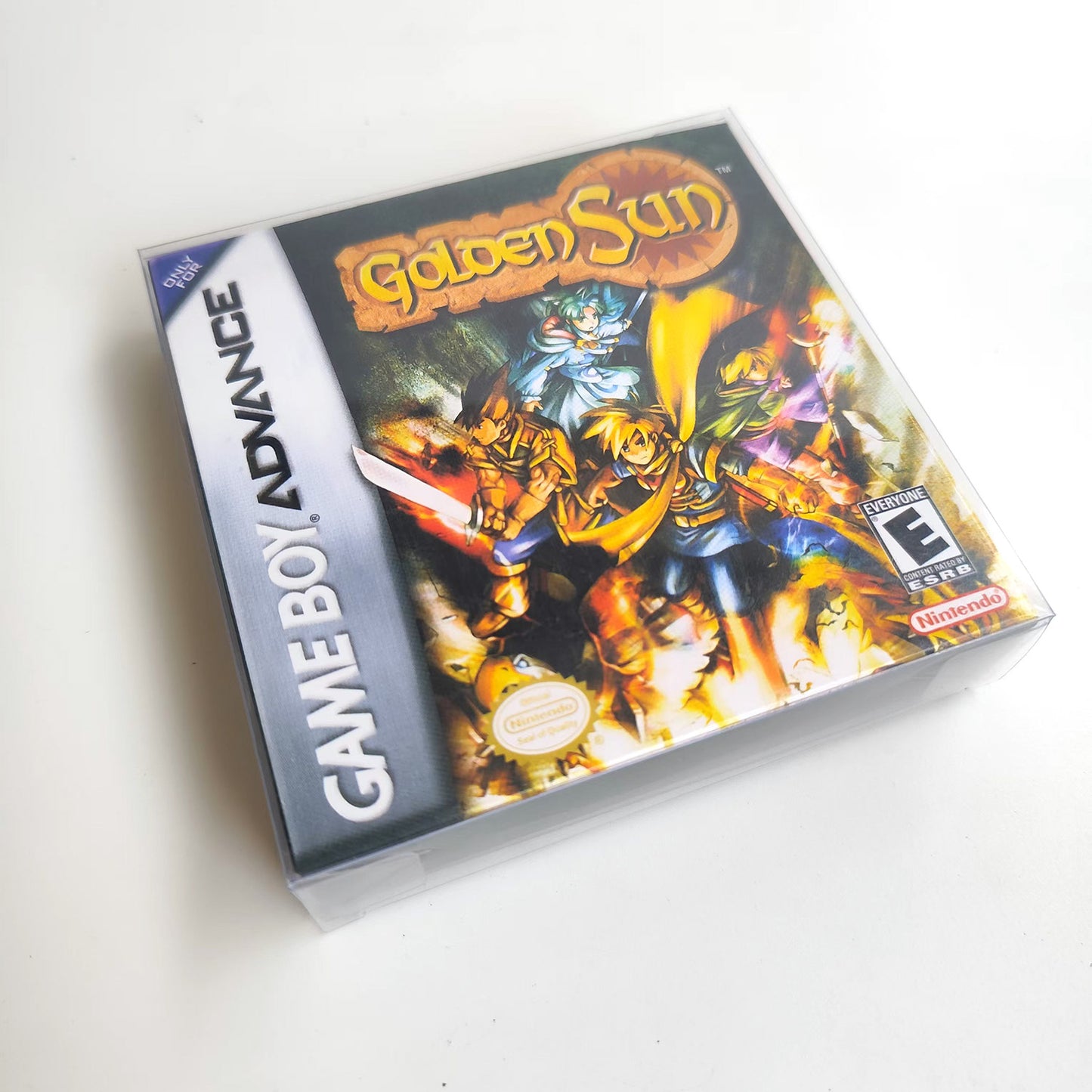 Golden sun cartridge with tray box manual for gba game boy advance