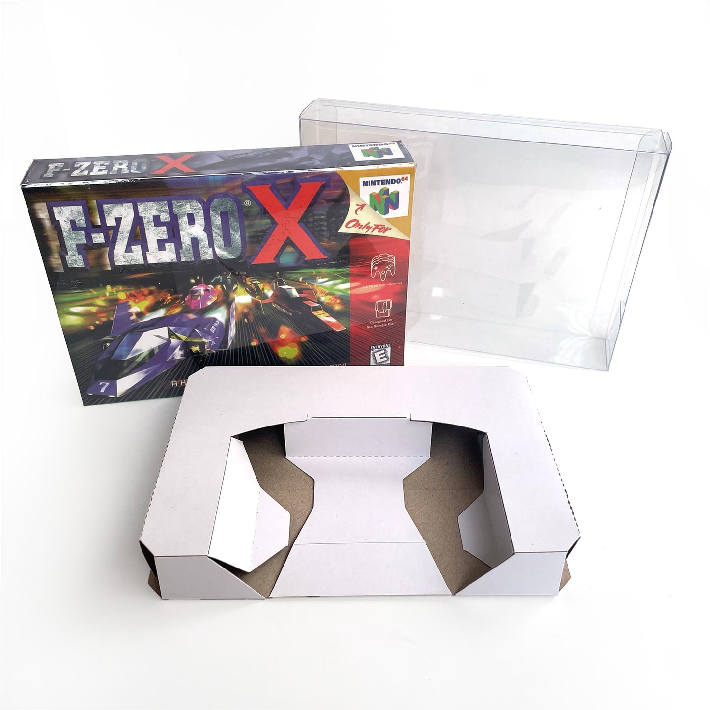 F-Zero X game cartridge with tray box for N64 Nintendo 64