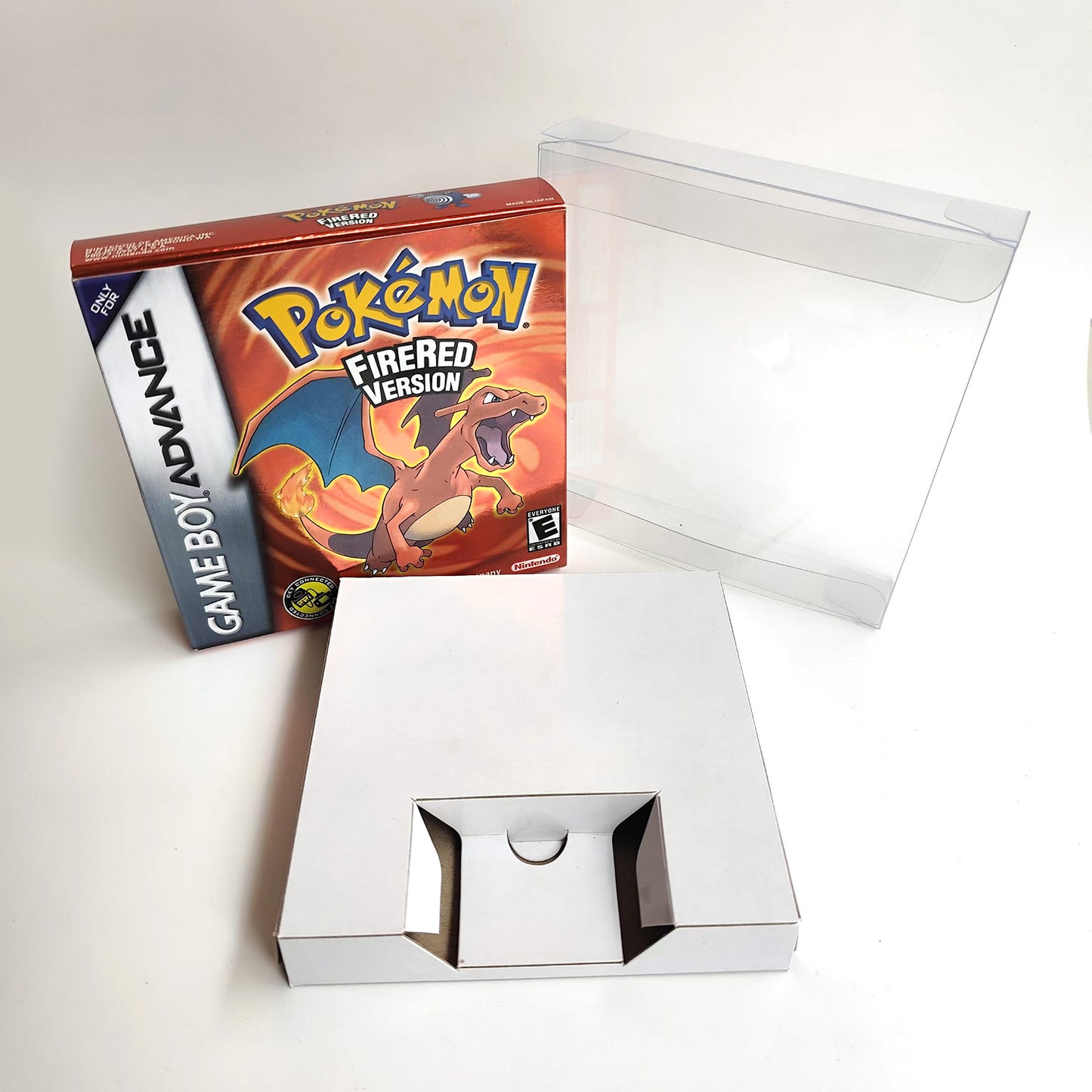 pokemon firered version cartridge with tray box manual for gba game boy advance