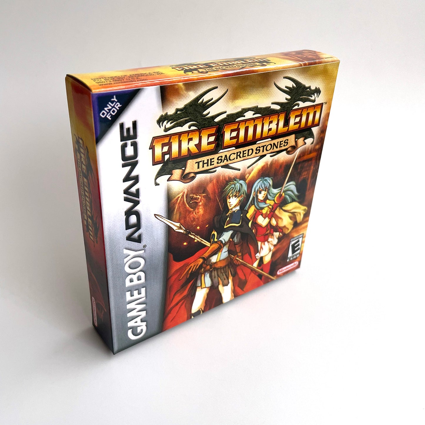 fire emblem the sacred stonse cartridge with tray box manual for gba game boy advance